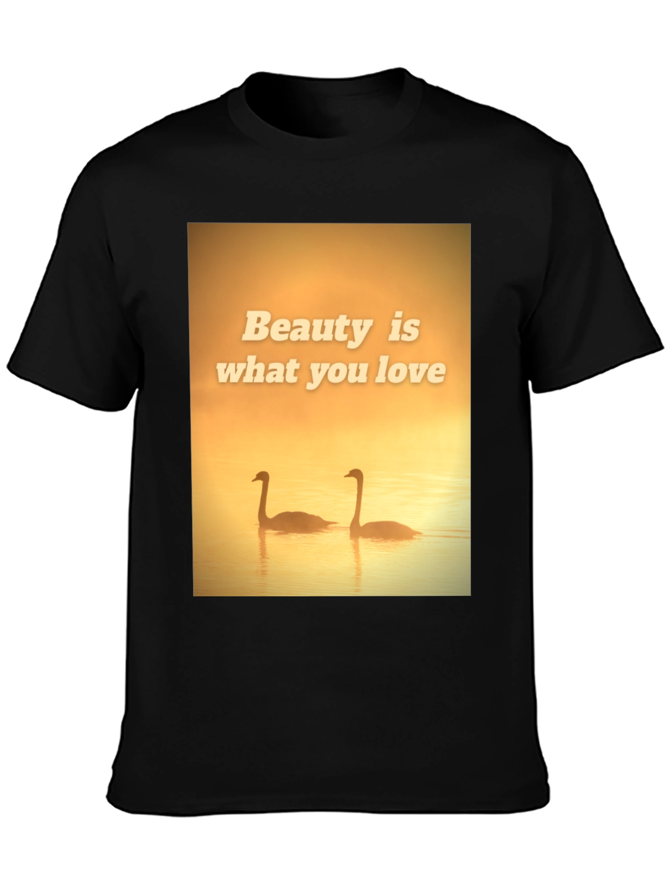 Black Beauty Swans Graphic T-Shirt view 3
