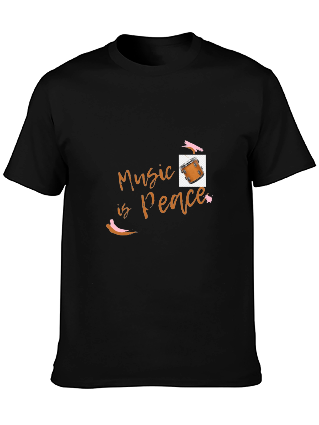 Black Music is Peace Black Graphic Tee view 3