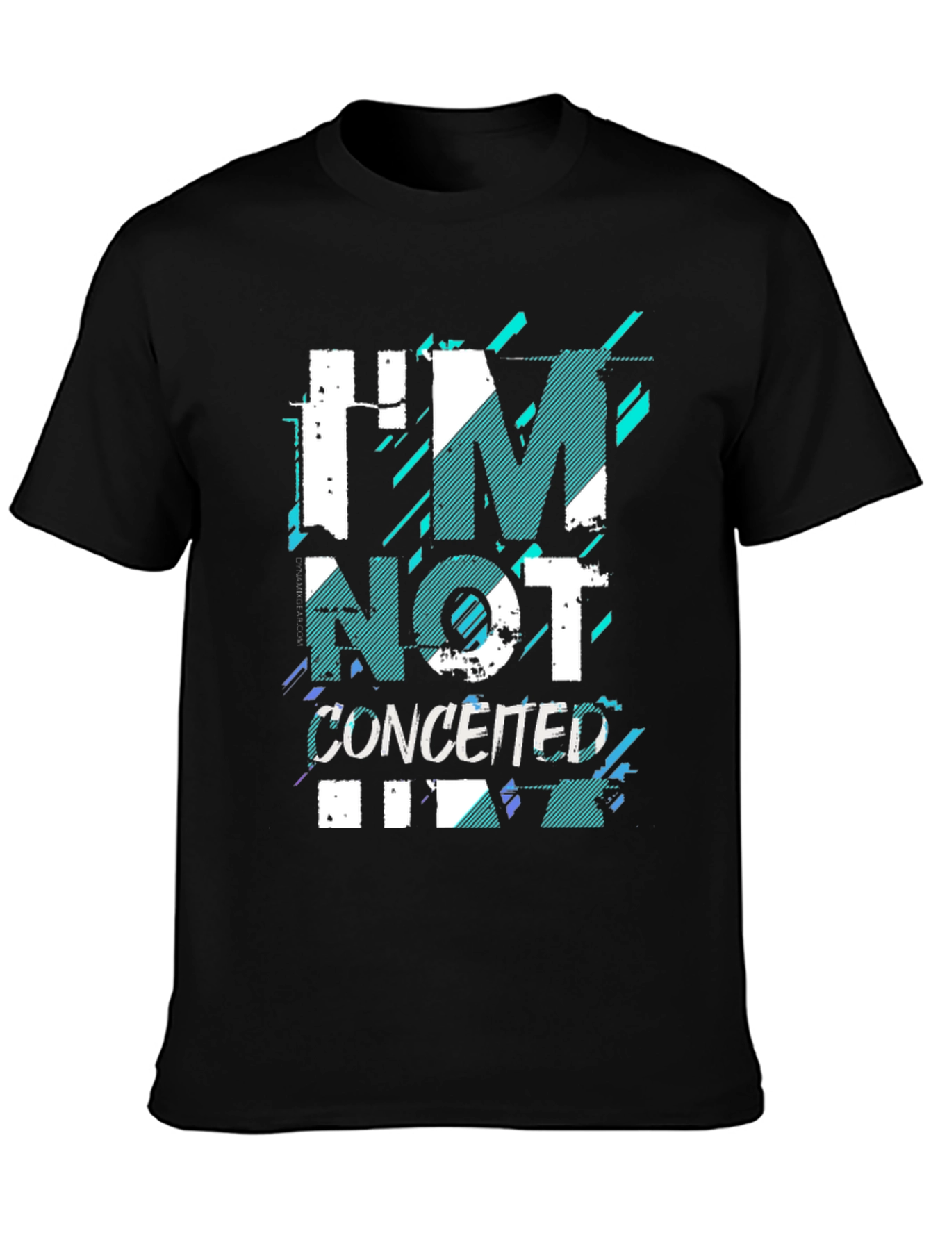 Black I'm Not Conceited Men's Black Graphic Tee view 3