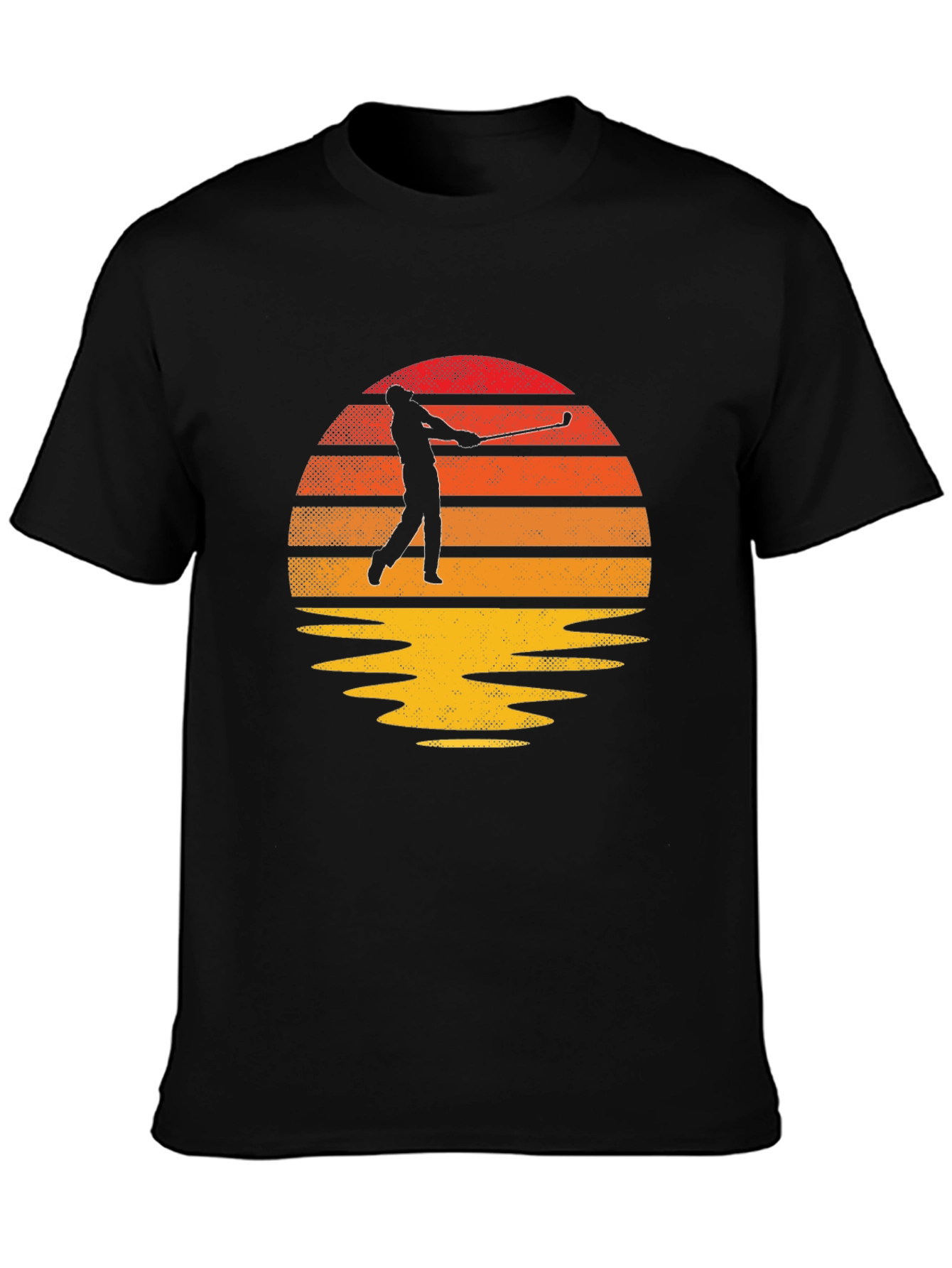 Black Golfer Sunset Graphic Tee - Classic Fit view 3