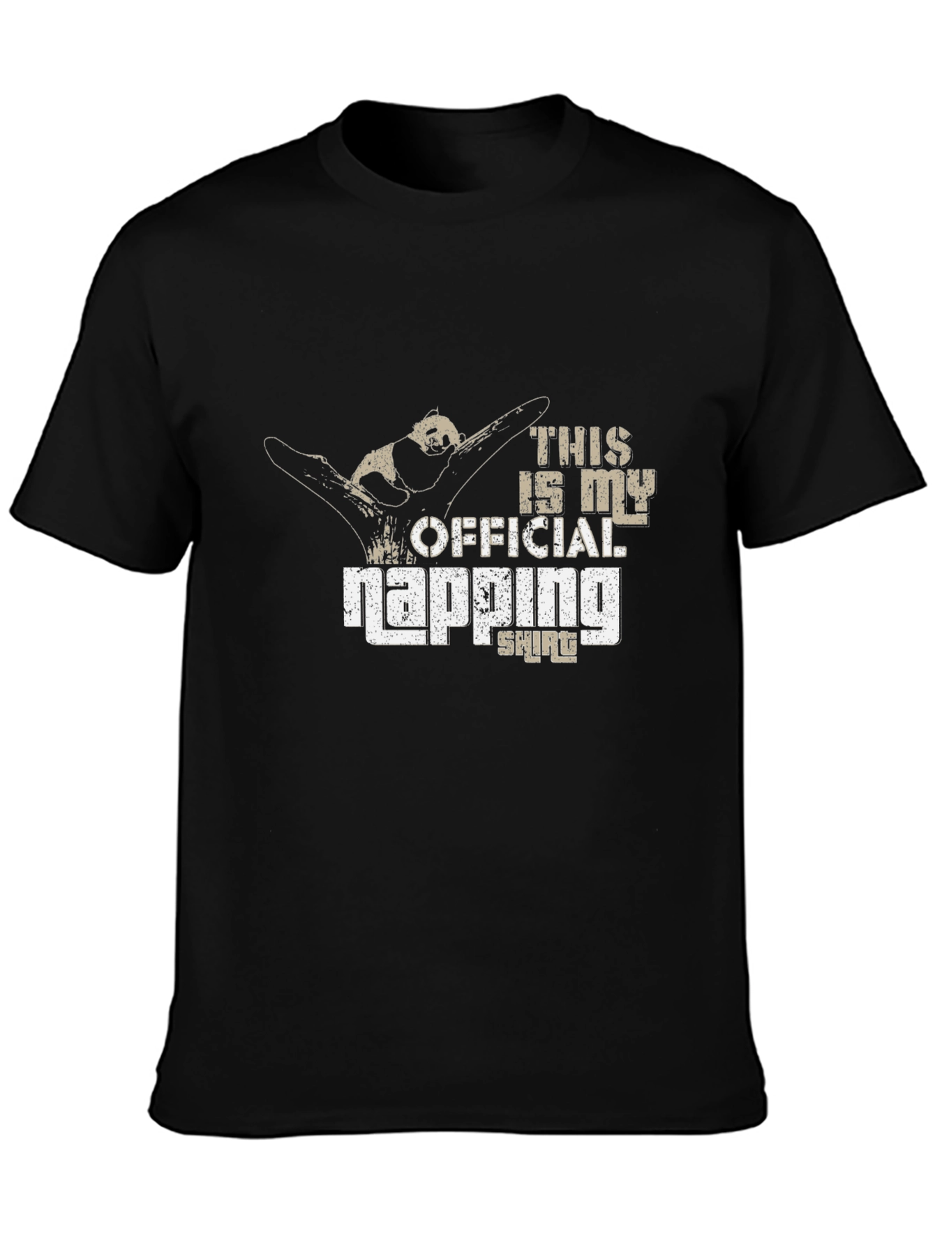 Black Official Napping Shirt - Sloth Graphic Tee view 3