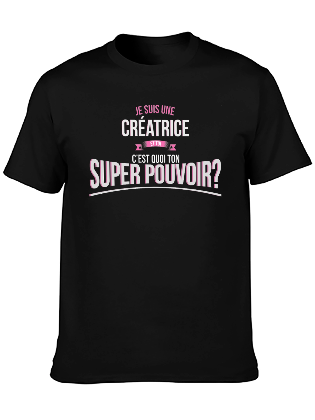 Black Je Suis Une Créatrice T-Shirt view 3