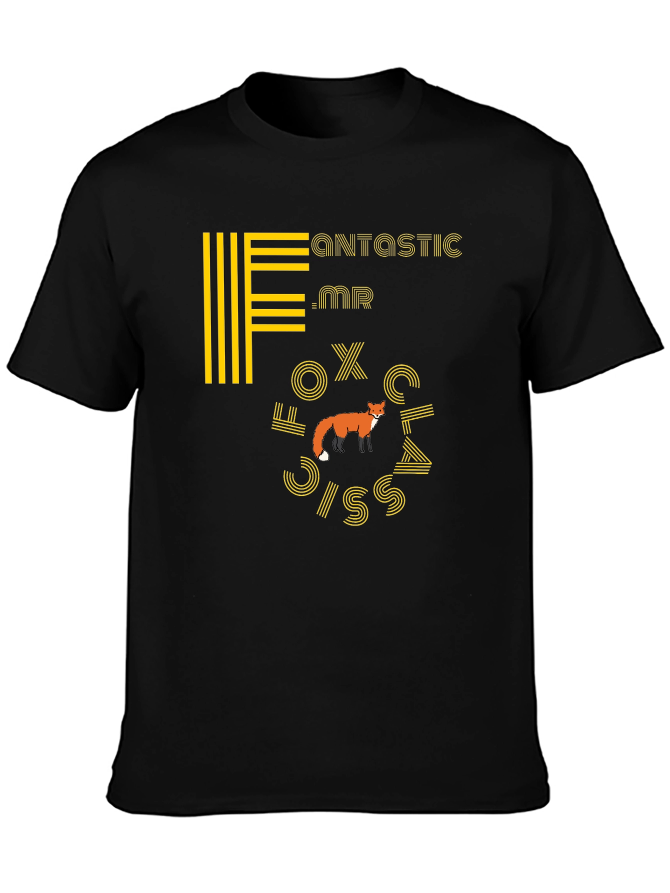 Black Fantastic Mr. Fox T-Shirt - Stylish Graphic Tee view 3