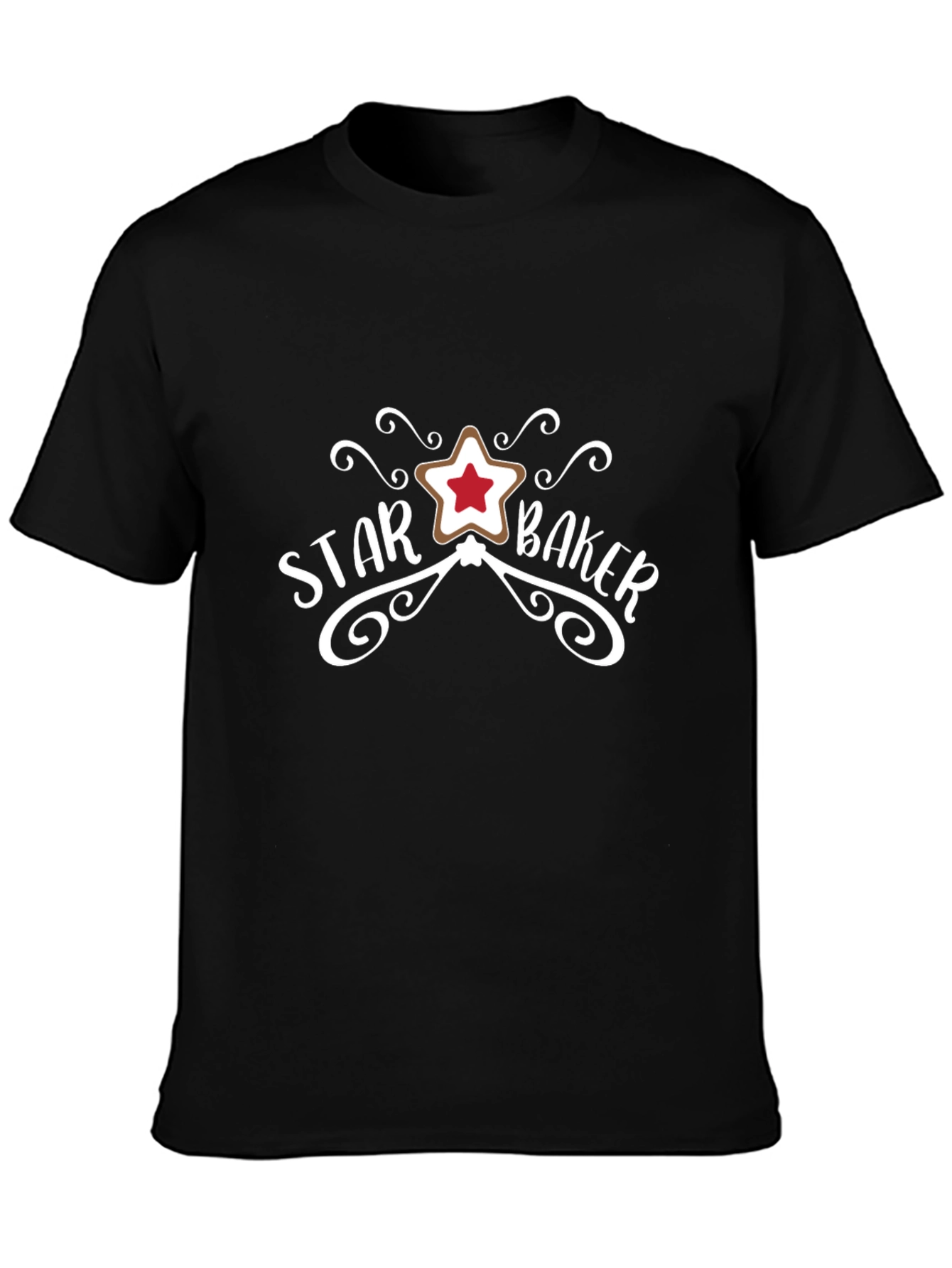 Black Star Baker Graphic T-Shirt - Baking Enthusiast Tee view 3