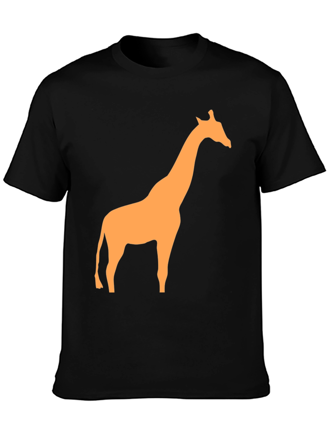 Black Giraffe Graphic Tee - Black Casual T-Shirt view 3