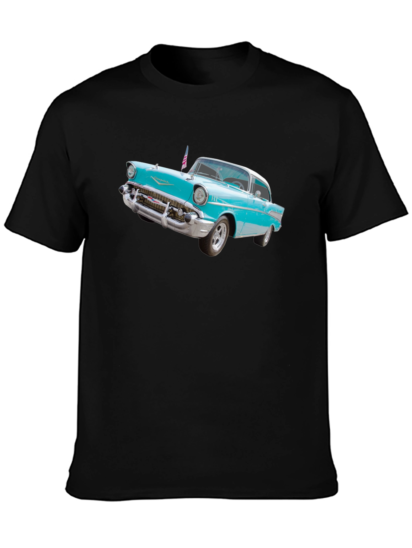 Black Vintage Car Graphic T-Shirt view 3