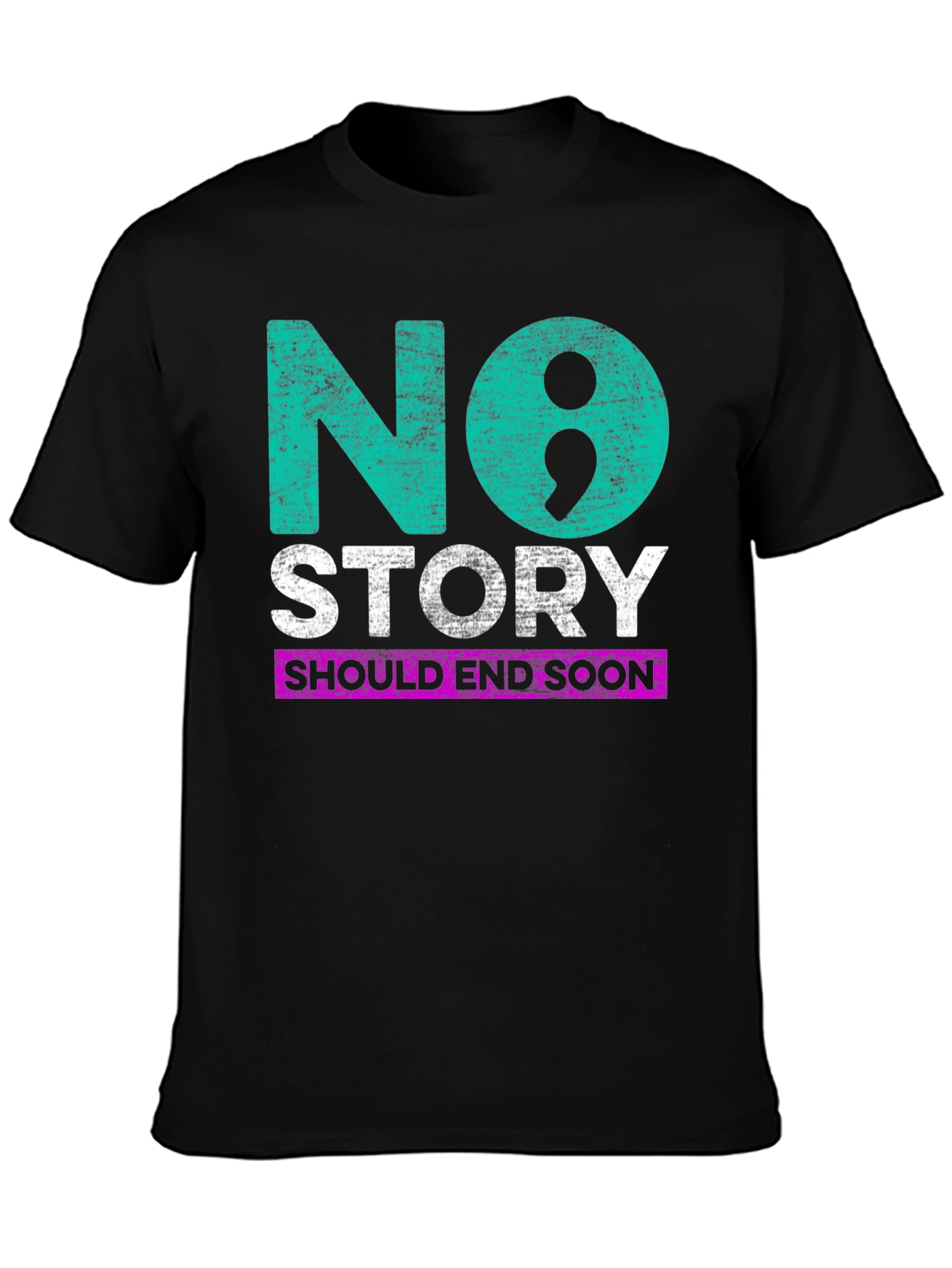 Black No Story Should End Soon T-Shirt view 3