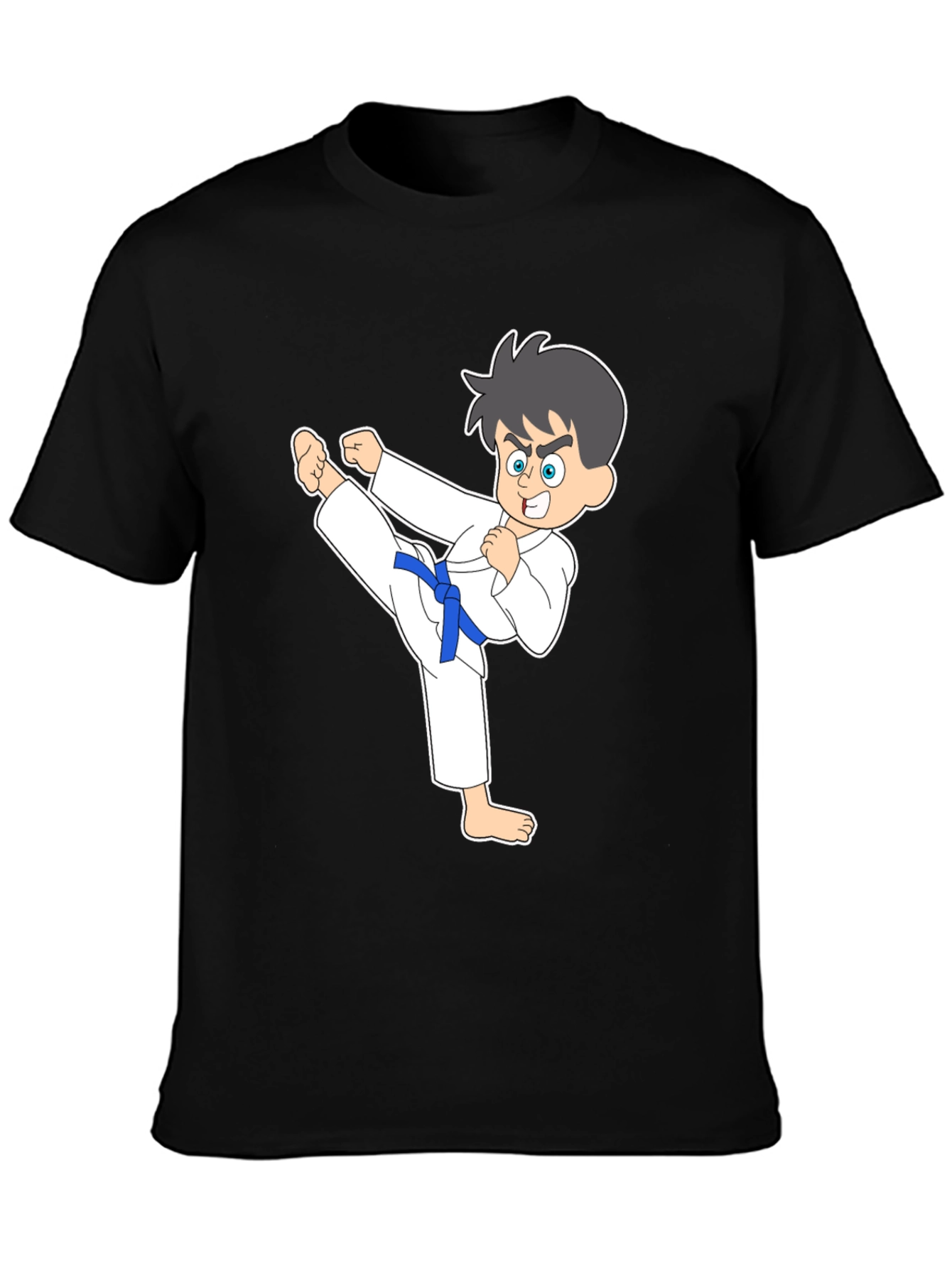Black Karate Kid T-Shirt - Black Martial Arts Tee view 3