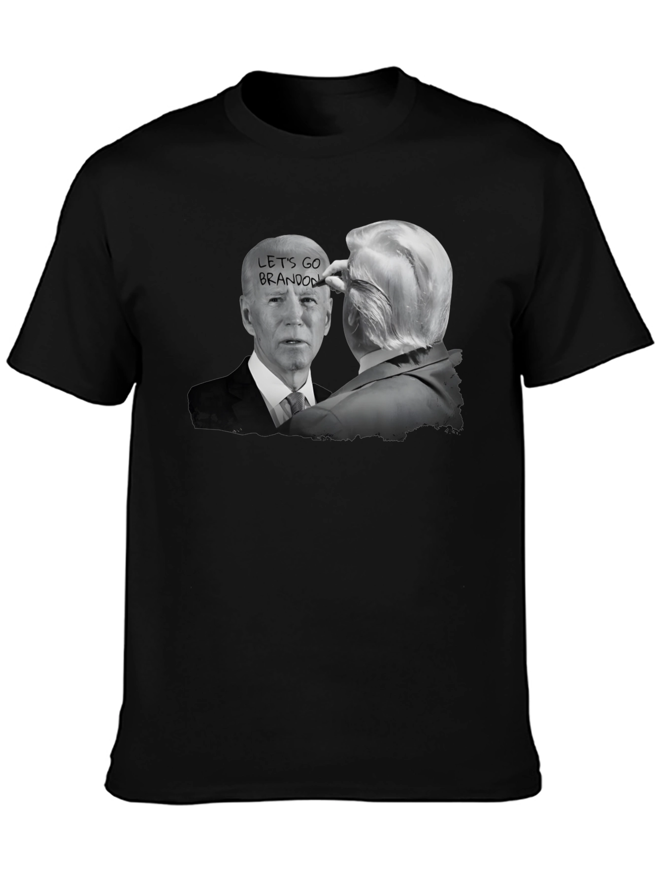 Black Let's Go Brandon T-Shirt Political Humor view 3