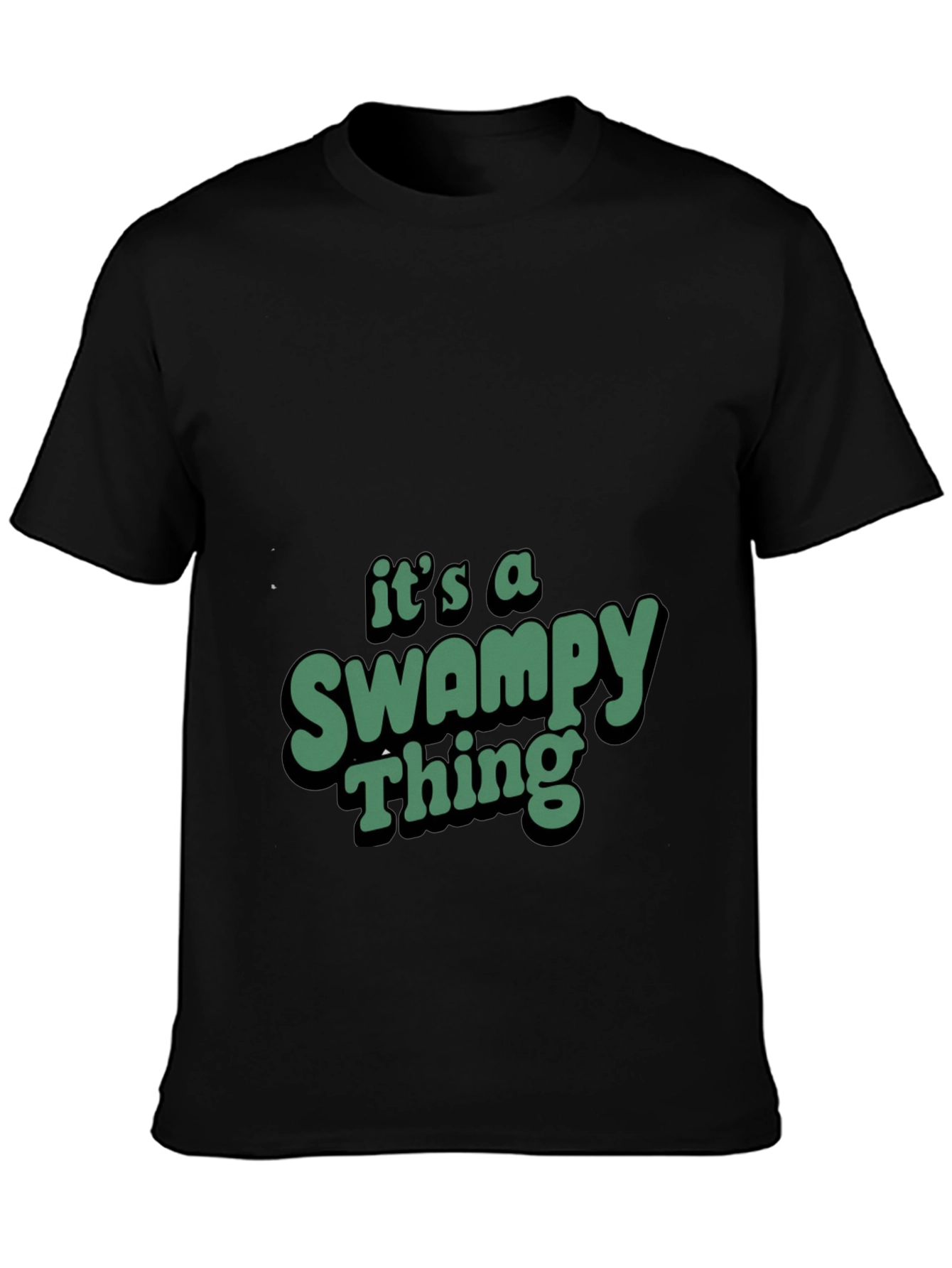 Black Swampy Thing Graphic T-Shirt view 3