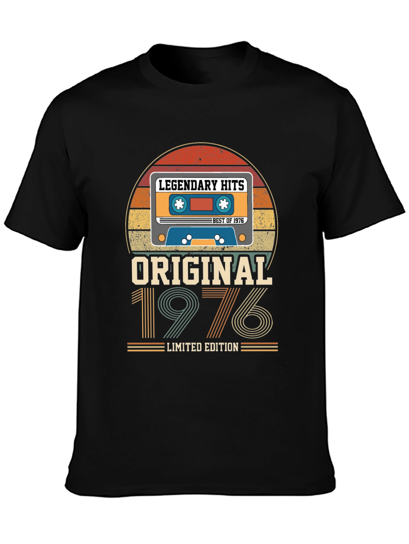 Black Original 1976 Legendary Hits Graphic T-Shirt view 3