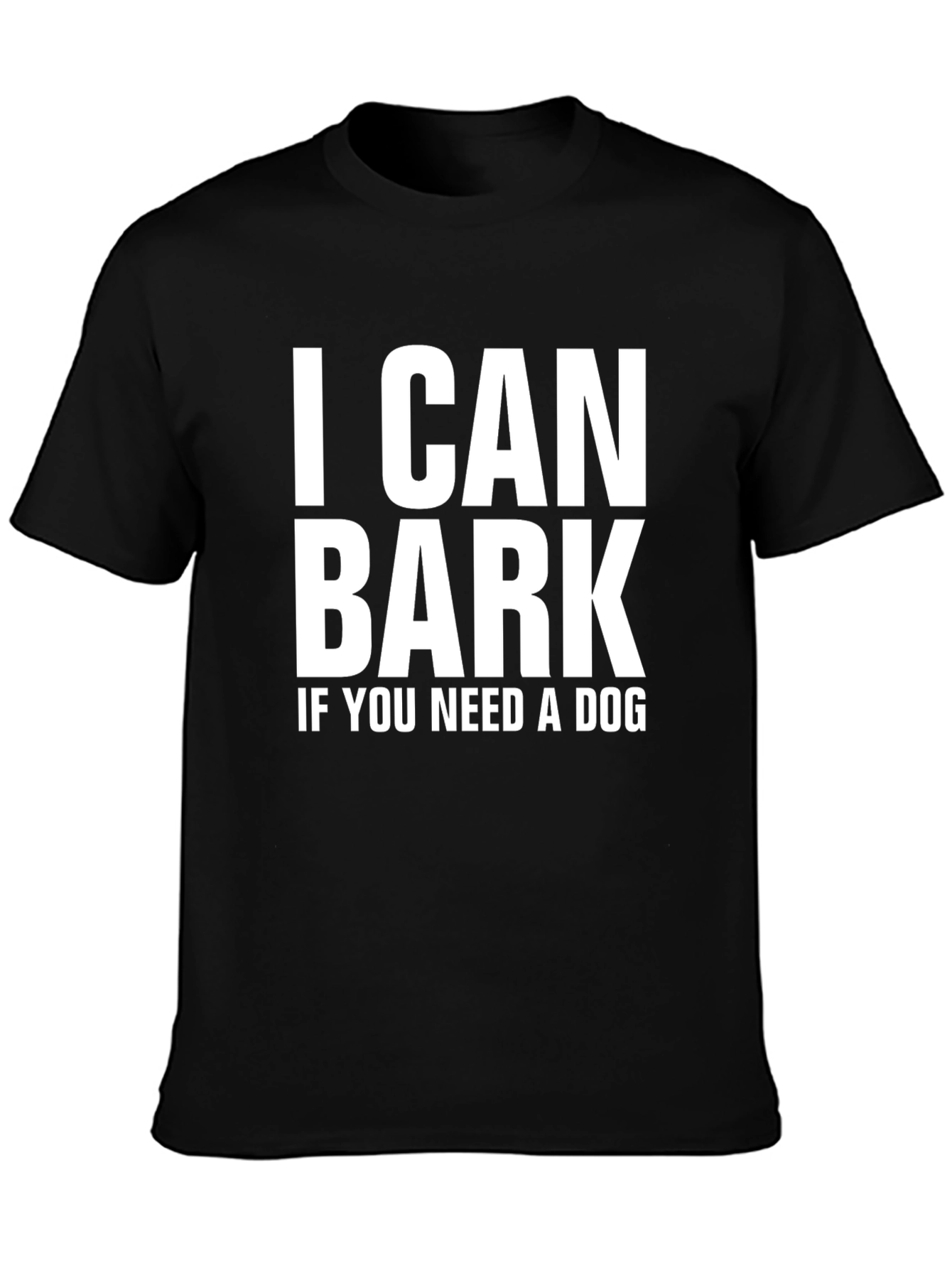 Black I Can Bark Funny Graphic Tee view 3