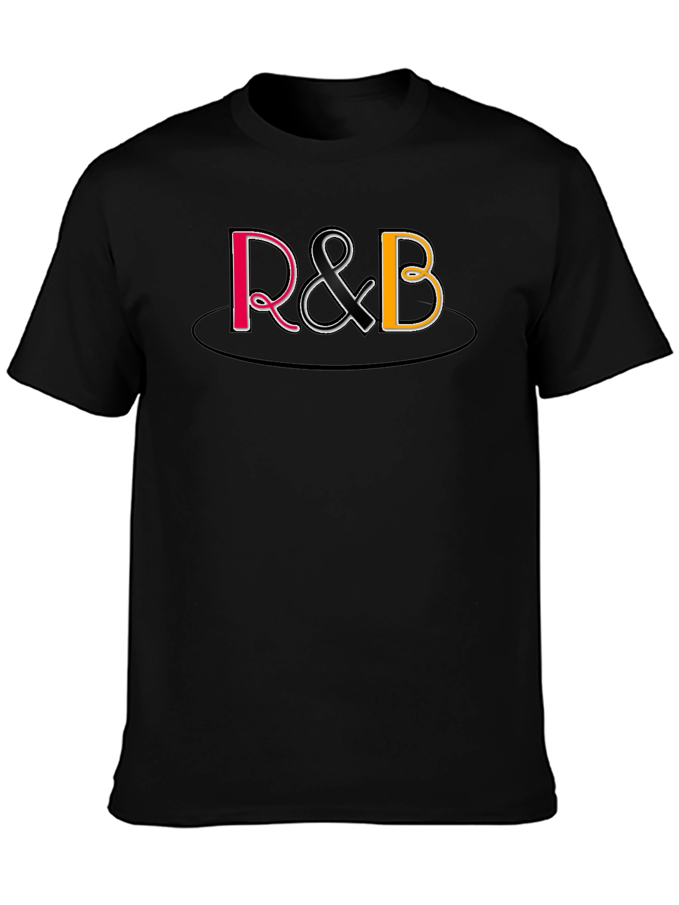 Black R&B Graphic Print Black T-Shirt view 3