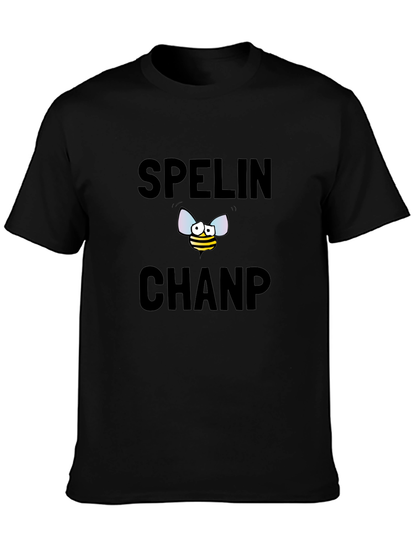 Black Spelling Bee Champ Graphic Tee - Black view 3