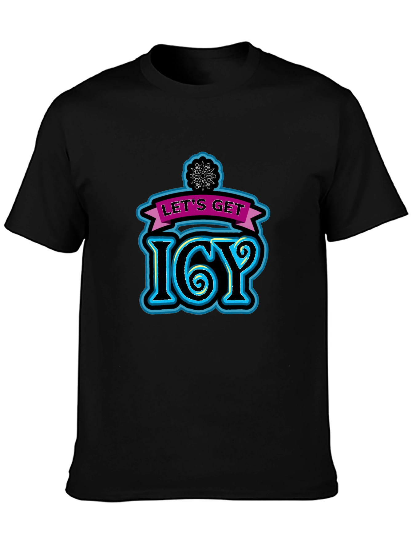 Black Let's Get Icy Black T-Shirt view 3
