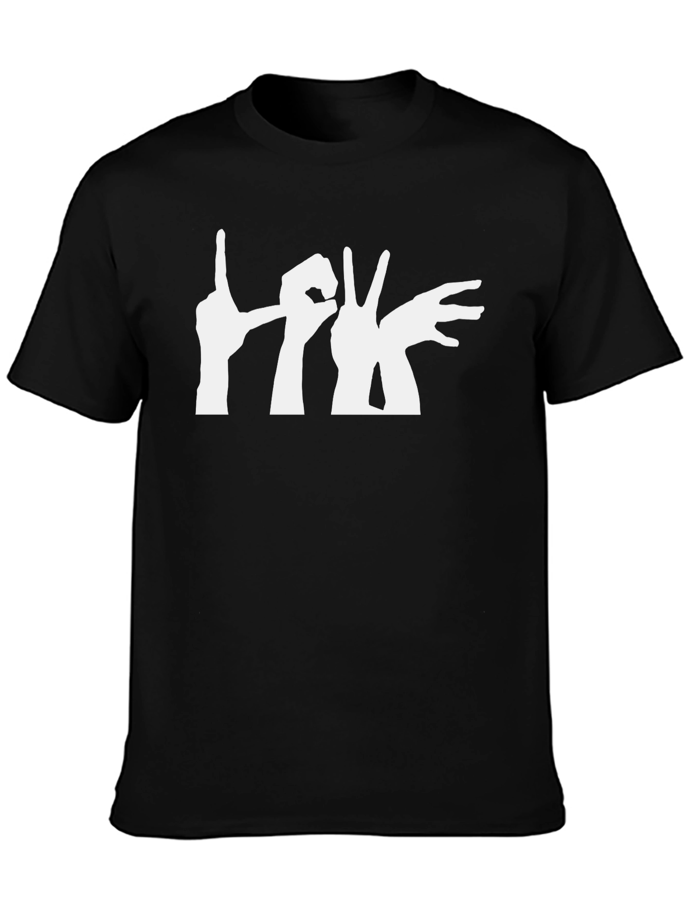 Black Love Sign Language Graphic Tee - Black view 3