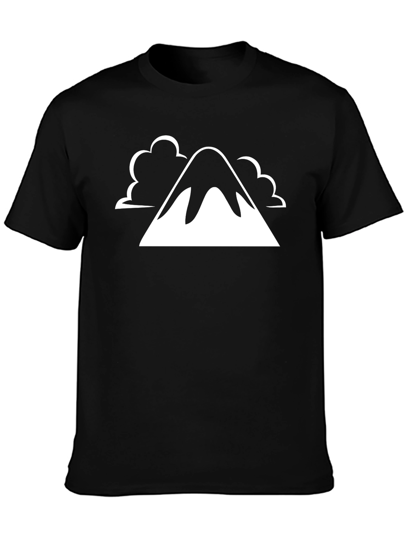 Black Mountain Graphic Tee - Black Cotton Blend Shirt view 3