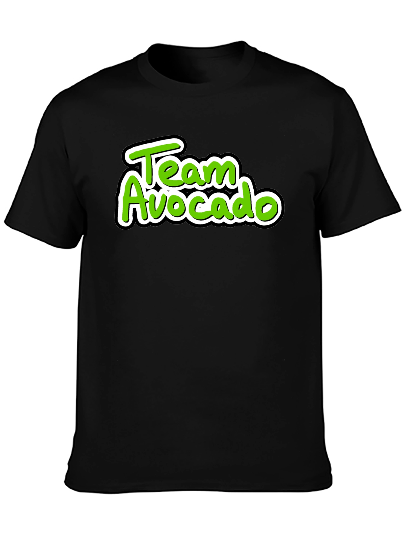 Black Team Avocado Graphic T-Shirt view 3