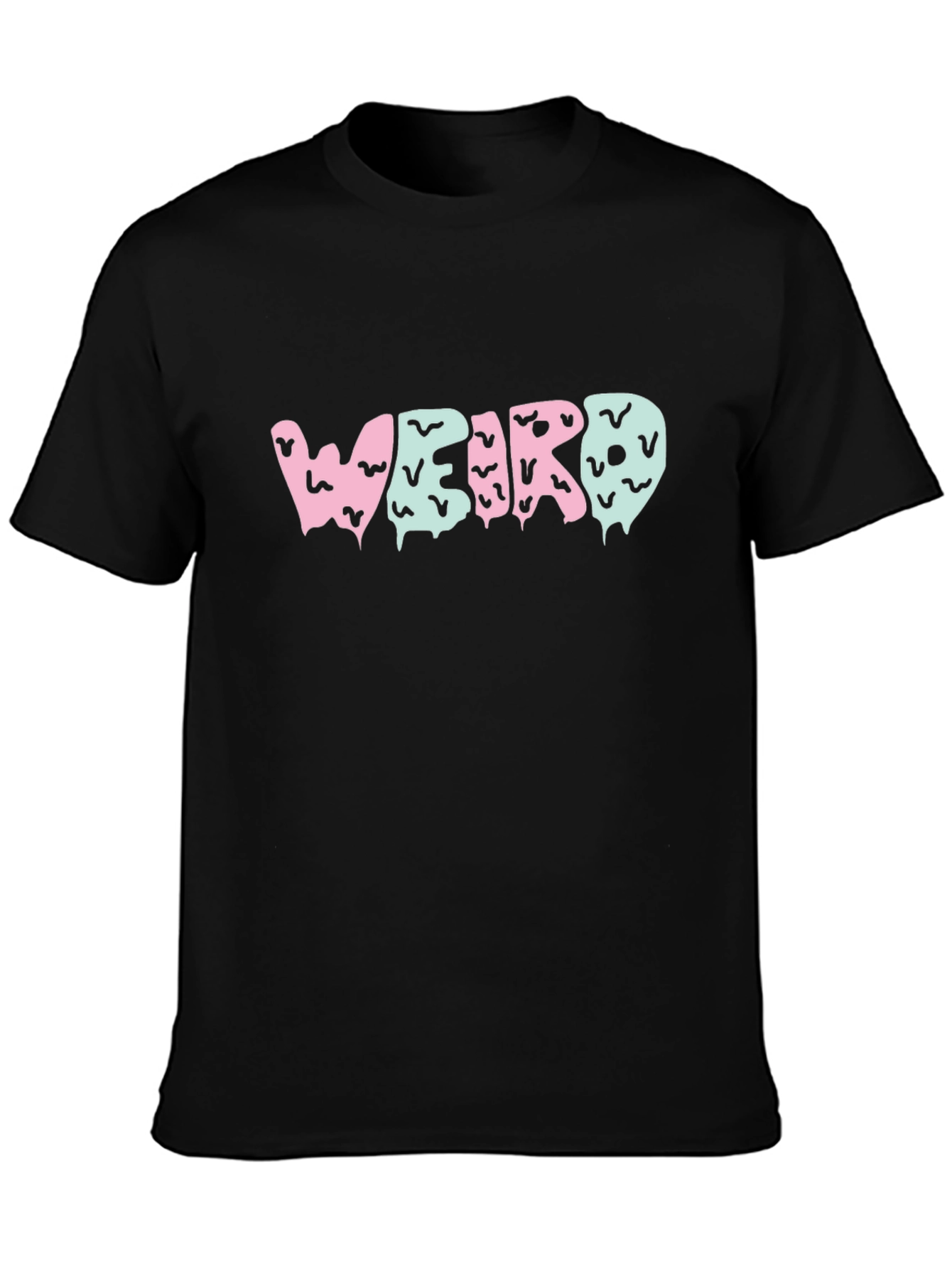Black Weird Graphic T-Shirt - Unique Design view 3