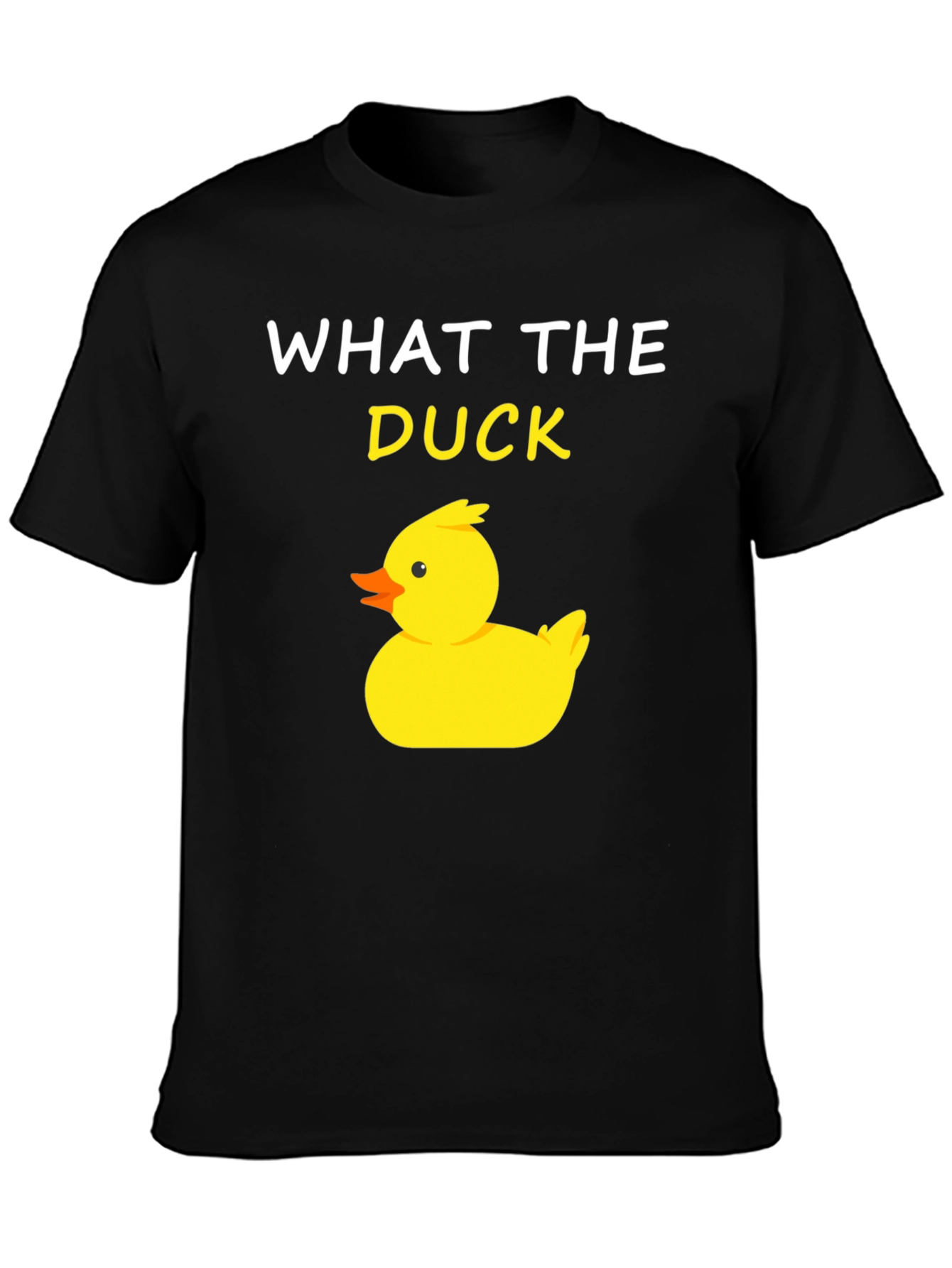 Black What The Duck T-Shirt - Funny Duck Tee view 3