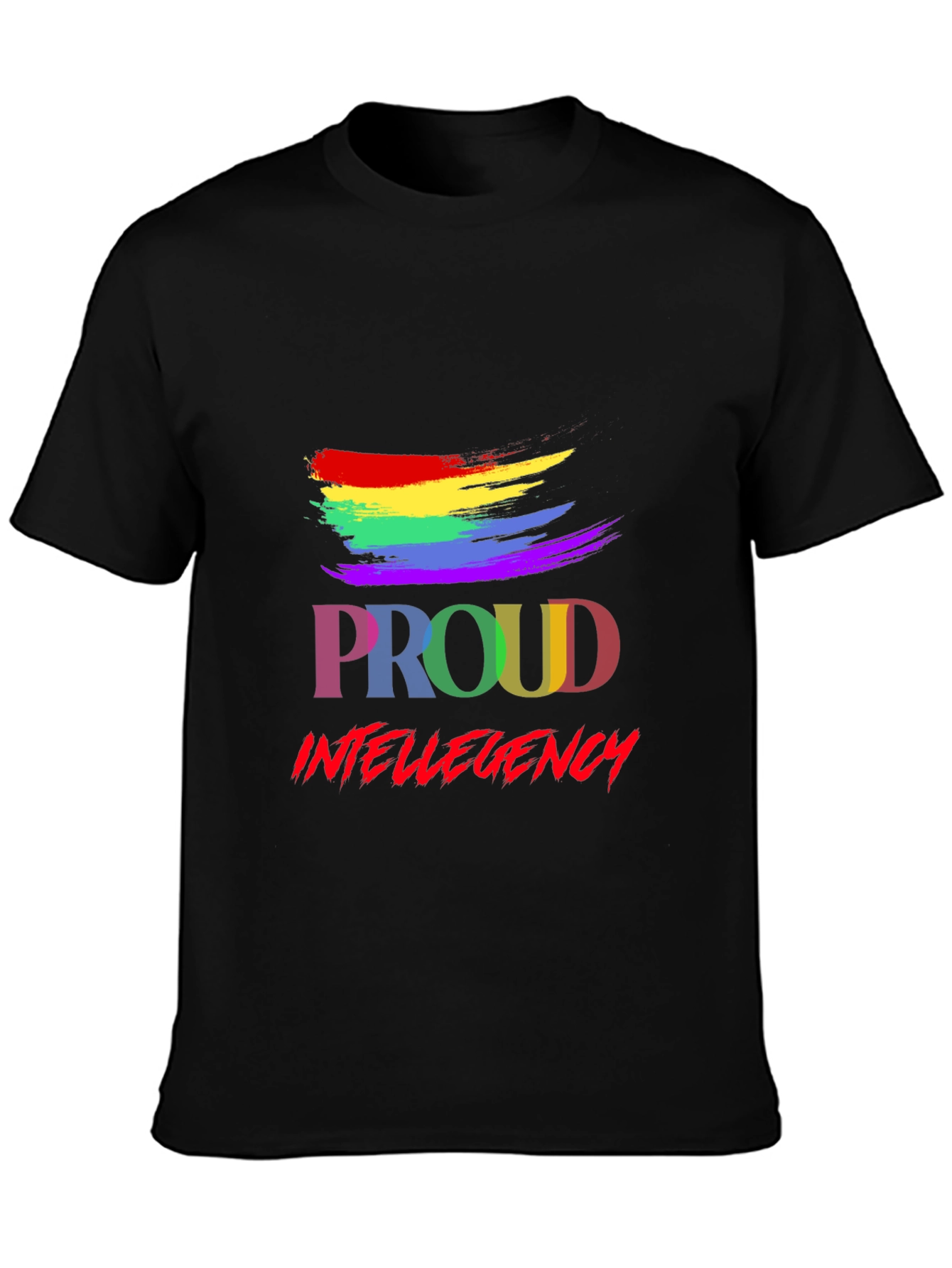 Black Proud Intellegency LGBTQ+ T-Shirt view 3