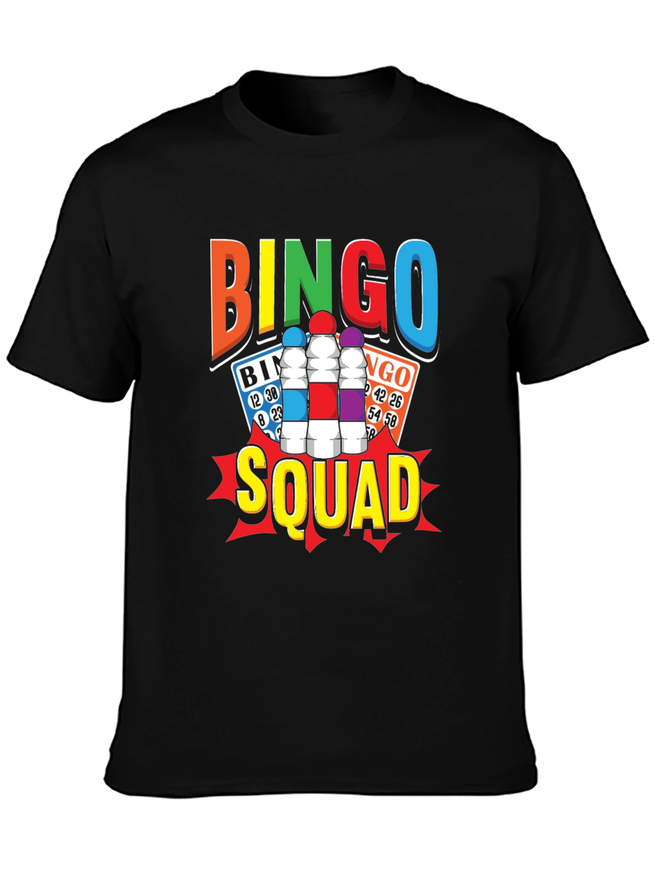 Black Bingo Squad T-Shirt - Fun & Colorful Design view 3