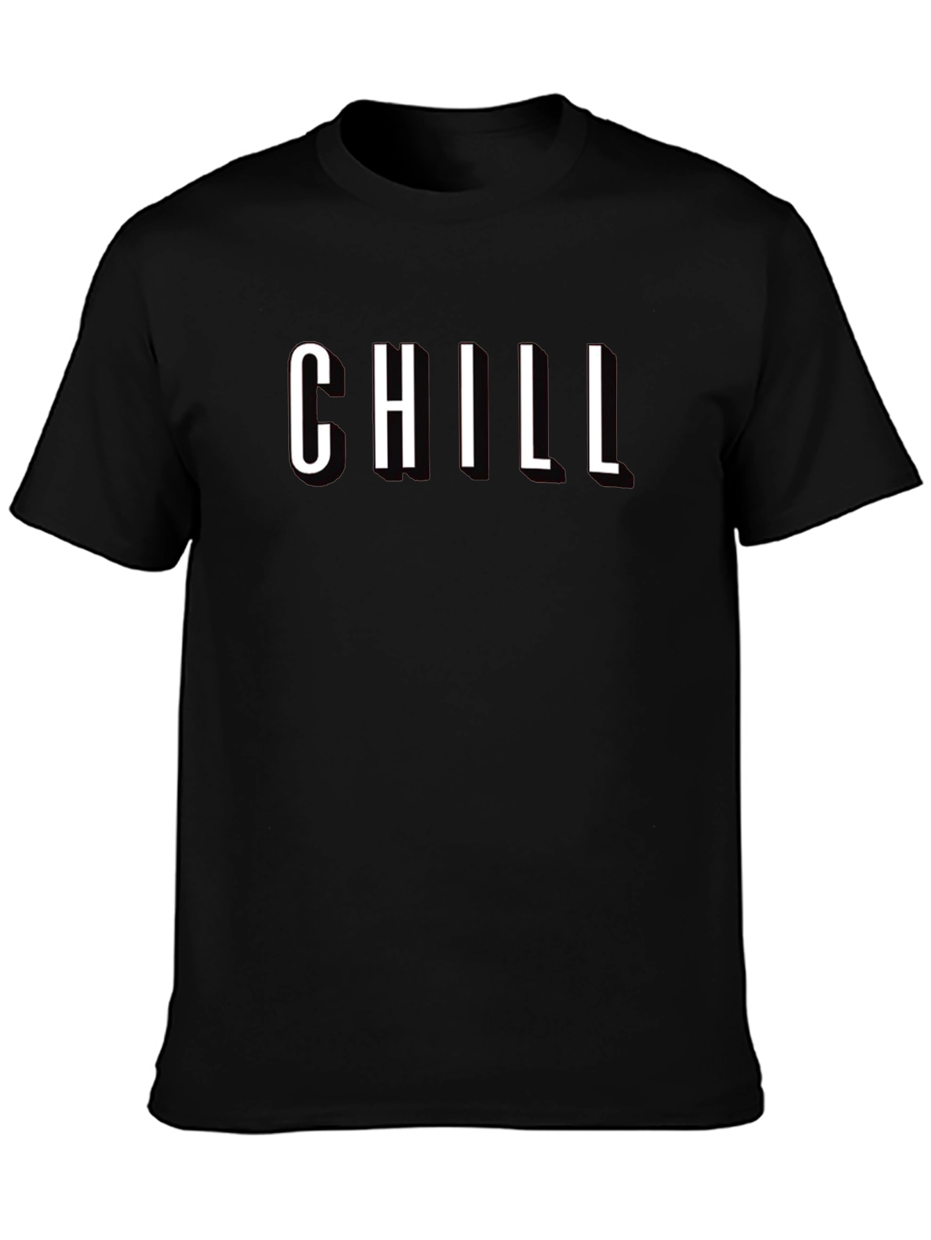 Black Chill Black T-Shirt - Relaxed Fit Graphic Tee view 3