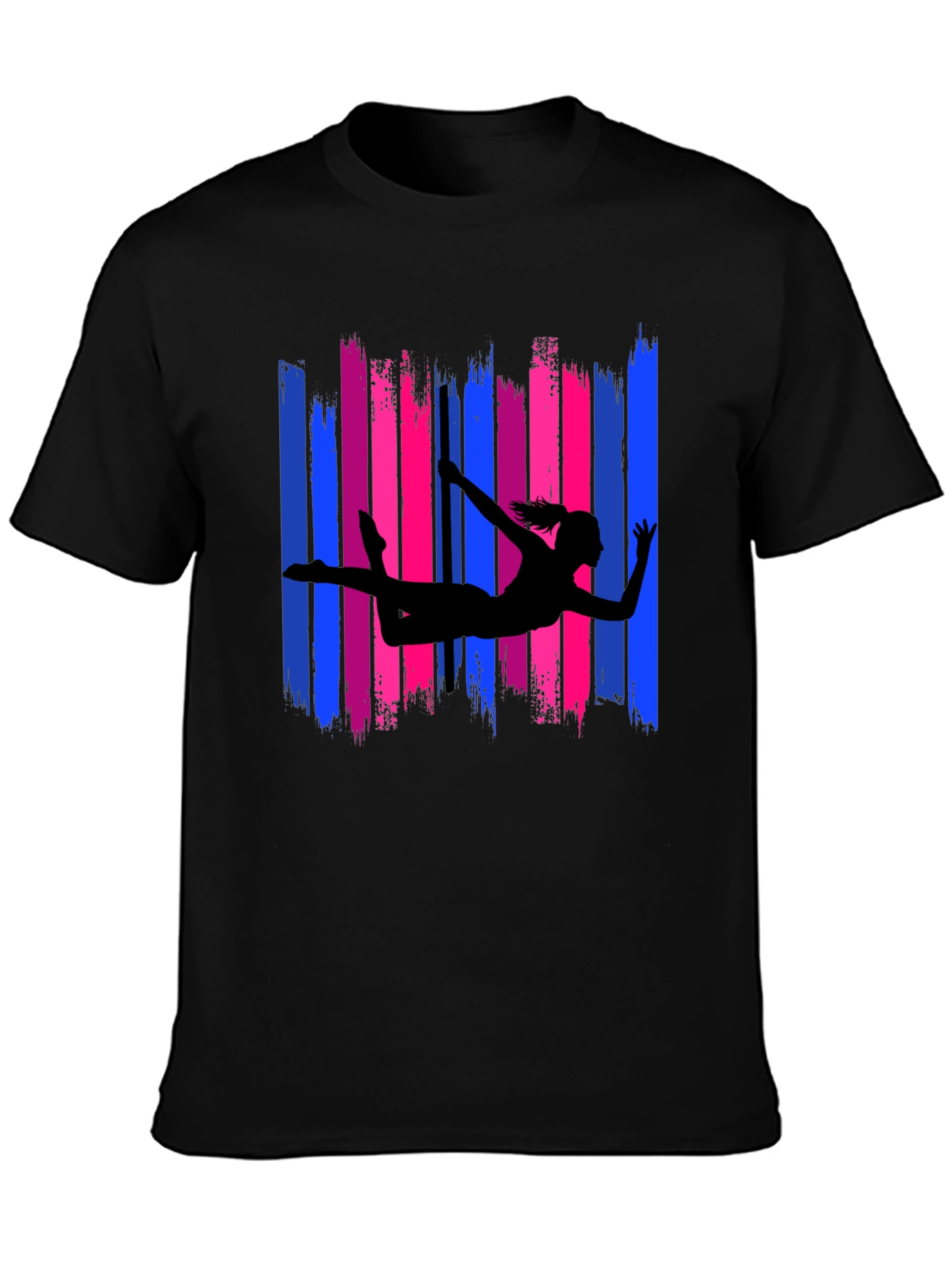 Gymnast Silhouette T-Shirt Bi Pride Colors - 3