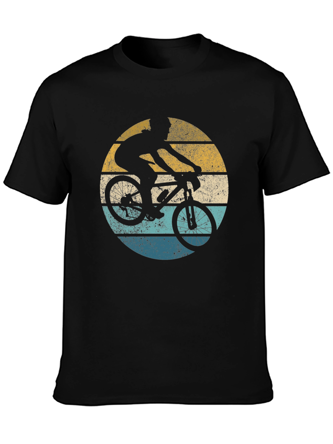 Black Retro Biker Graphic T-Shirt - Vintage Style view 3