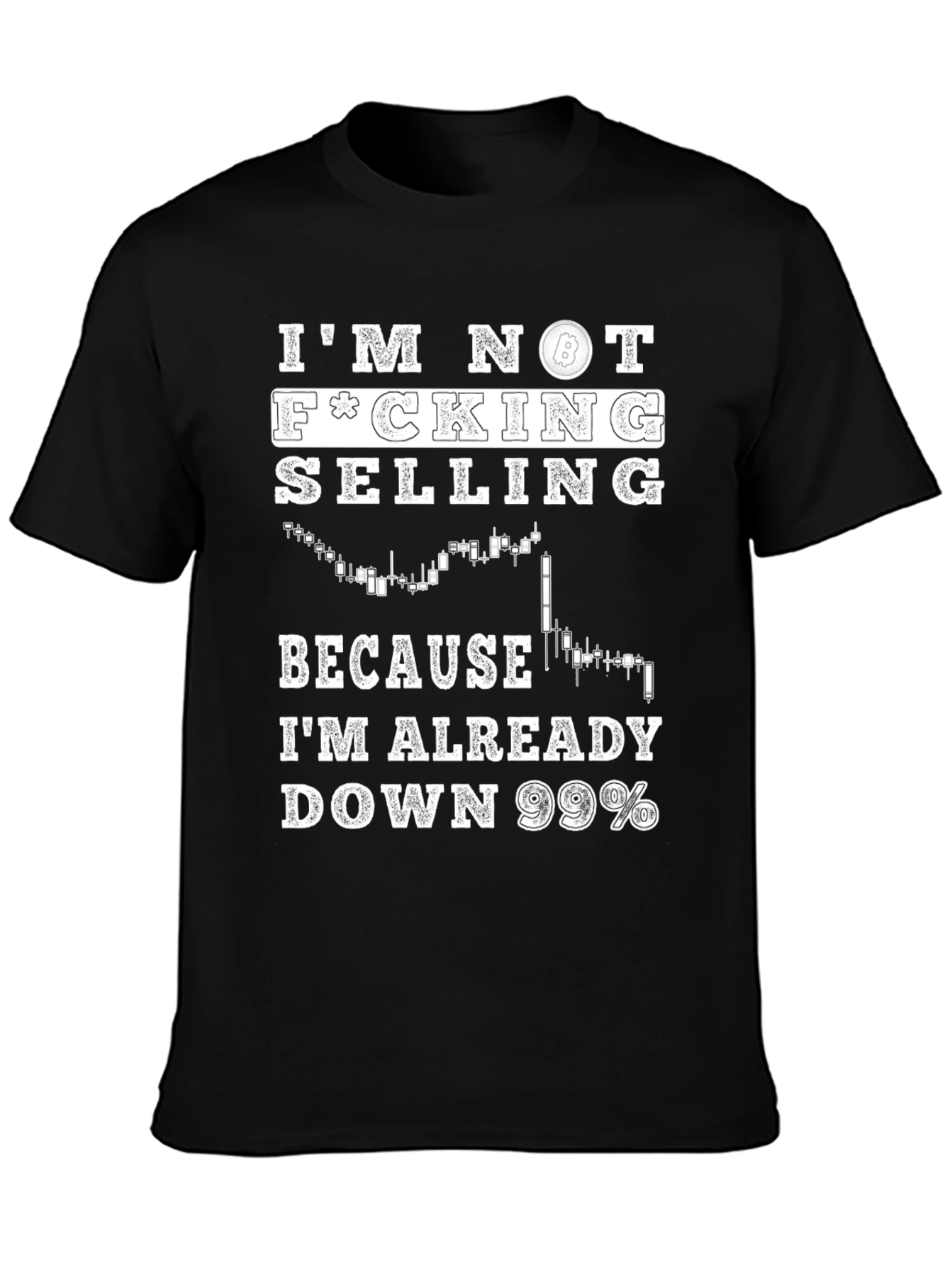 Black I'm Not Selling T-Shirt - Funny Stock Market Trader Tee view 3