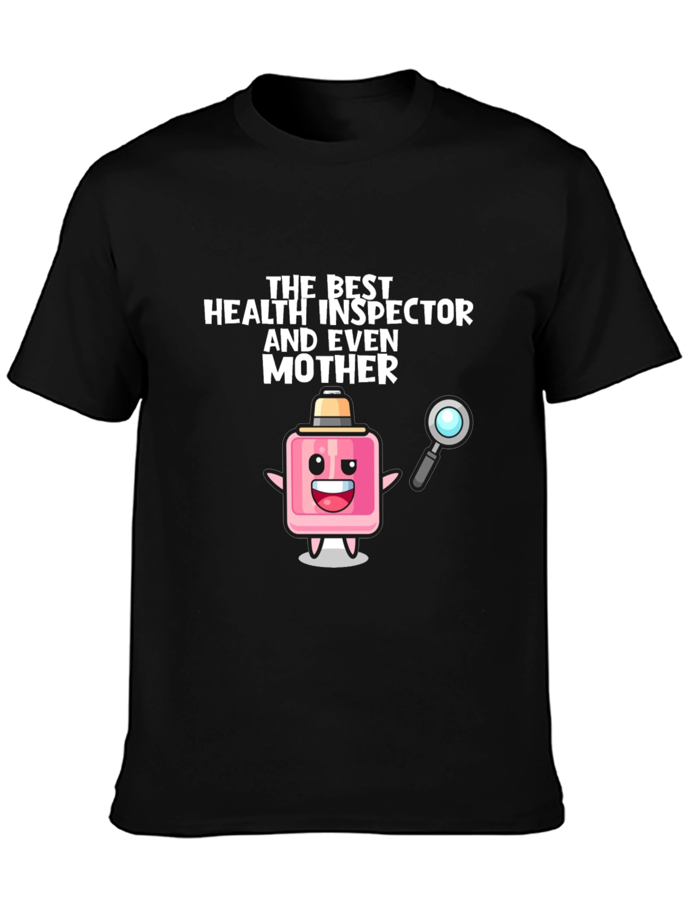 Black Health Inspector Mother Novelty T-Shirt view 3
