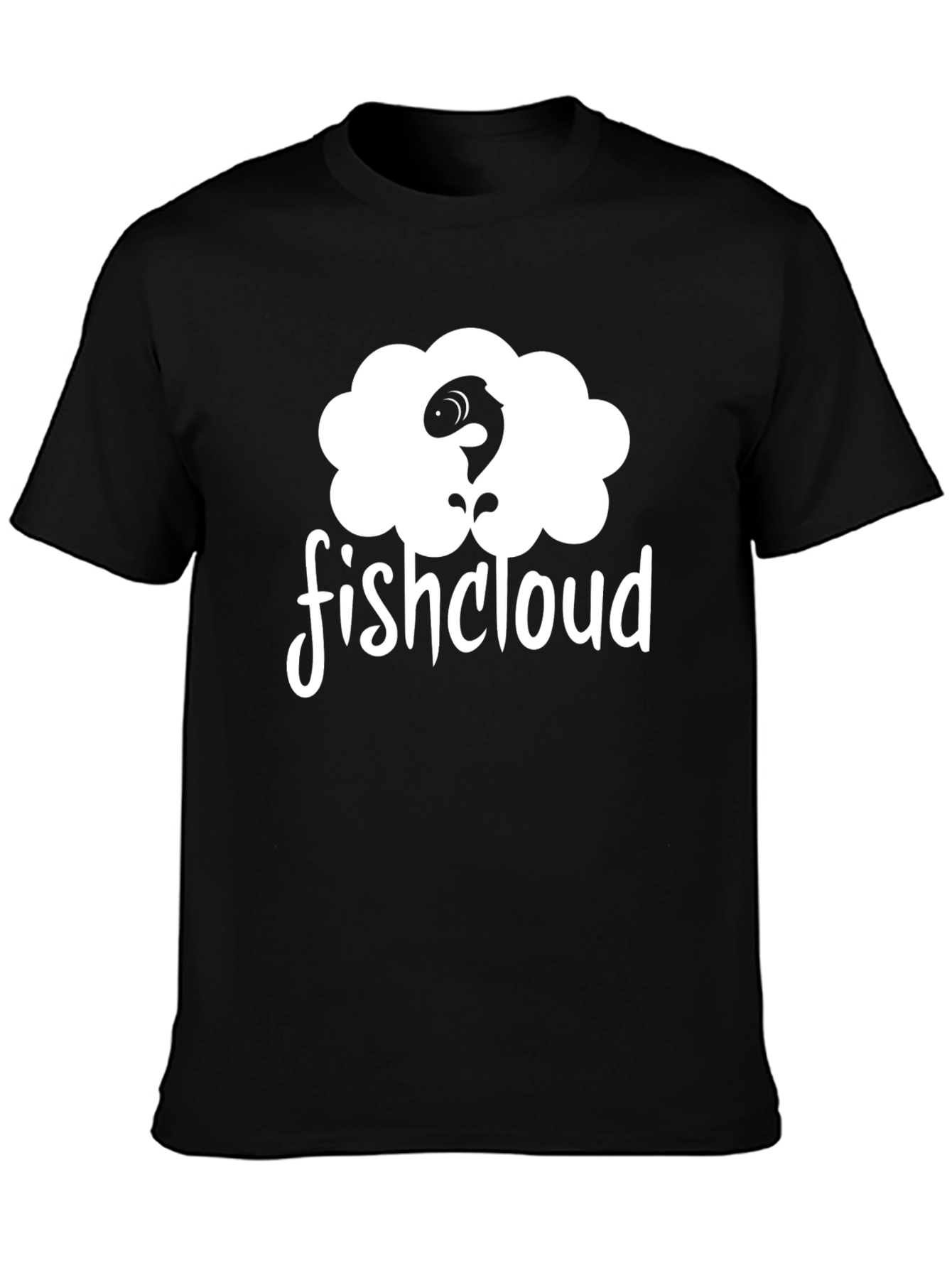 Black Fish Cloud Graphic Tee - Unique Design T-Shirt view 3
