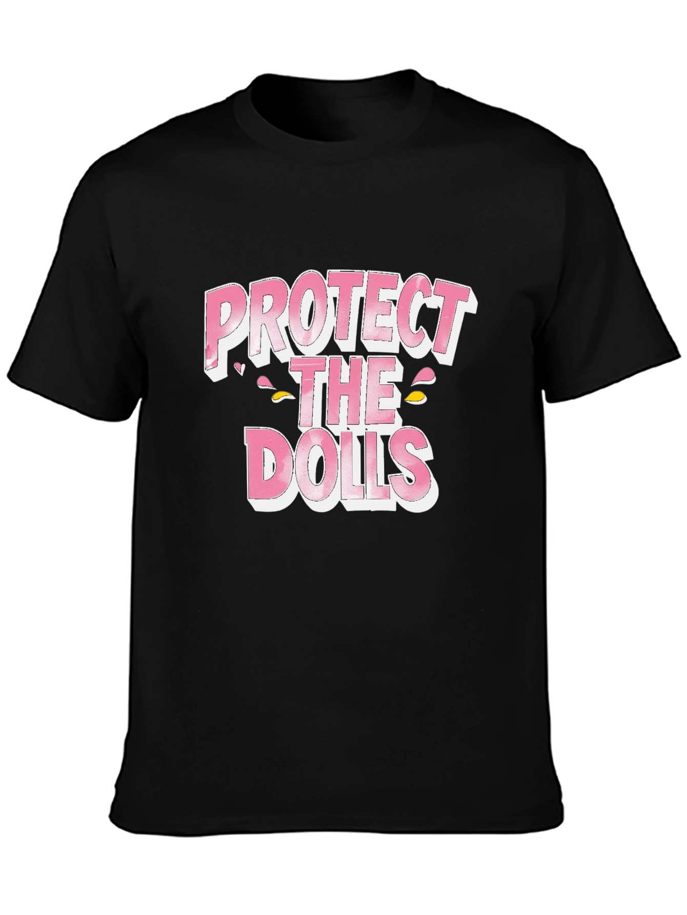 Black Protect The Dolls Graphic T-Shirt view 3