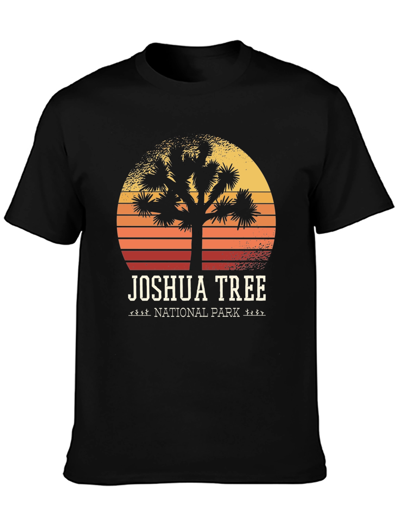 Black Joshua Tree National Park Graphic Tee view 3