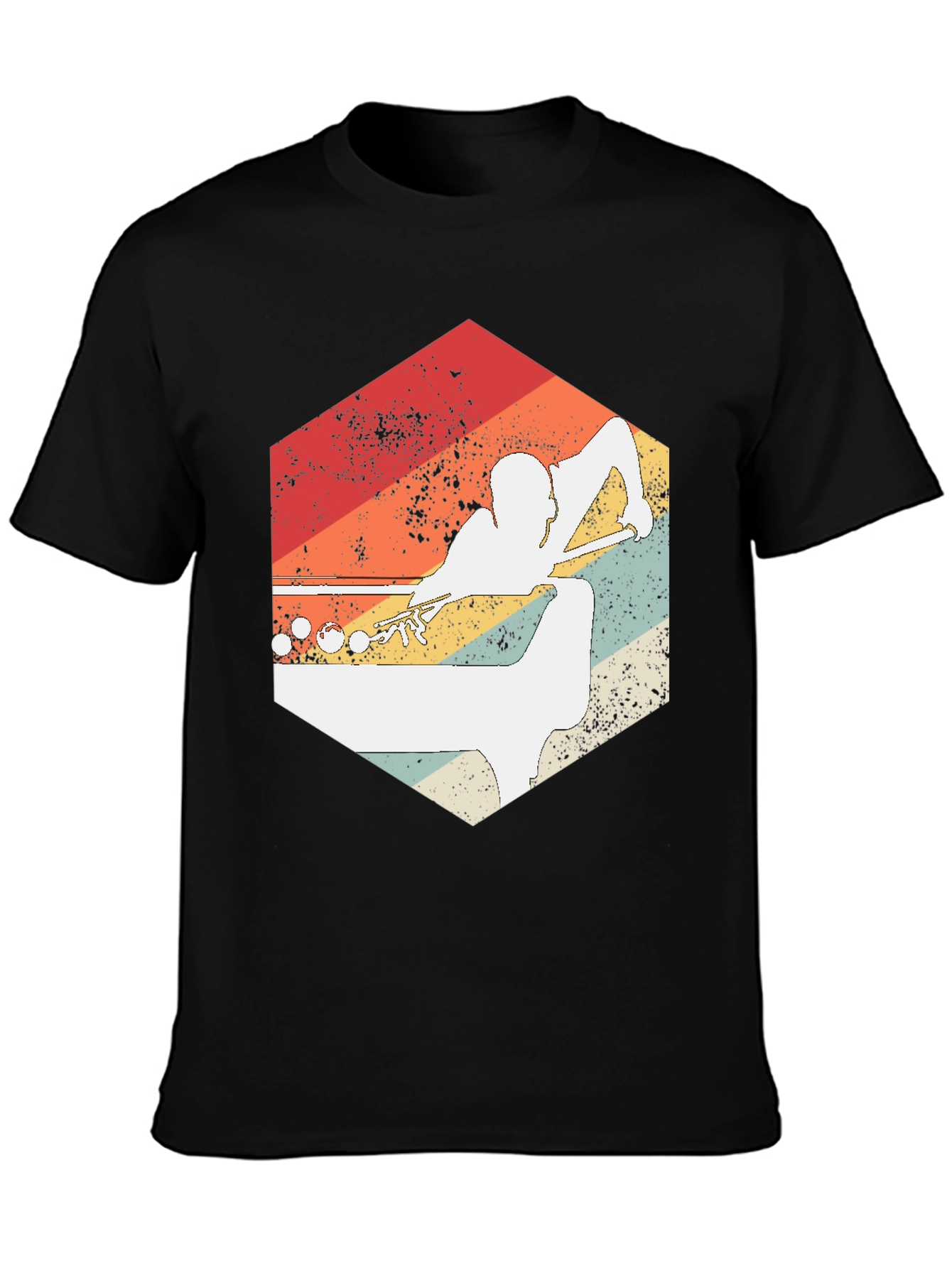 Retro Billiards Player Graphic Tee - 3