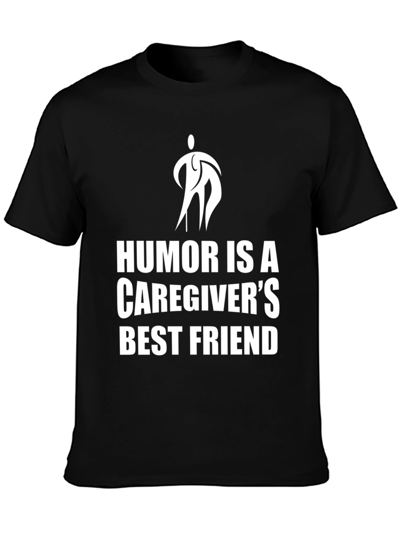 Black Humor is a Caregiver's Best Friend T-Shirt view 3