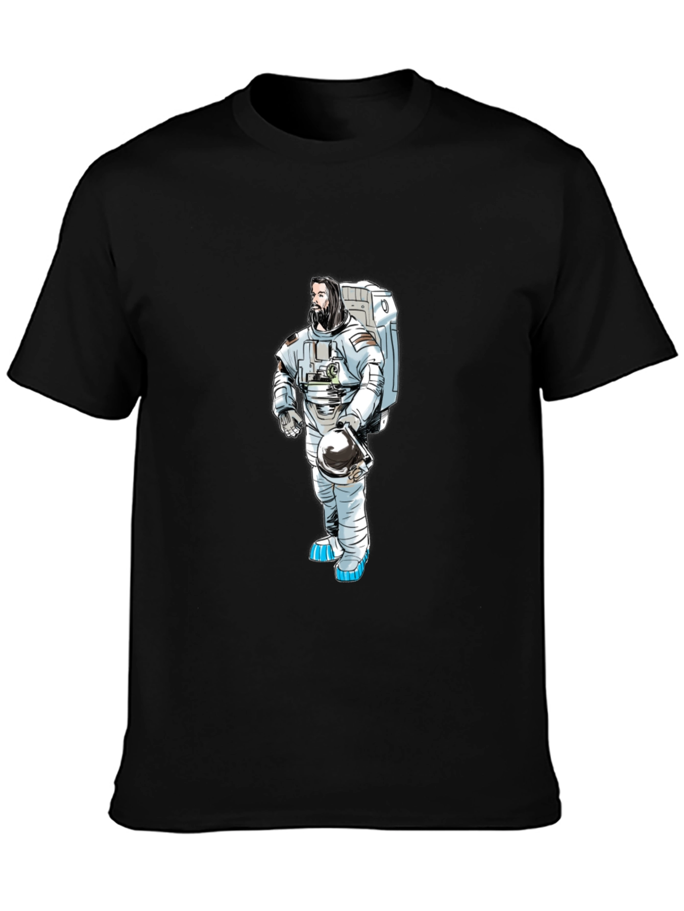 Black Astronaut Graphic Black T-Shirt view 3
