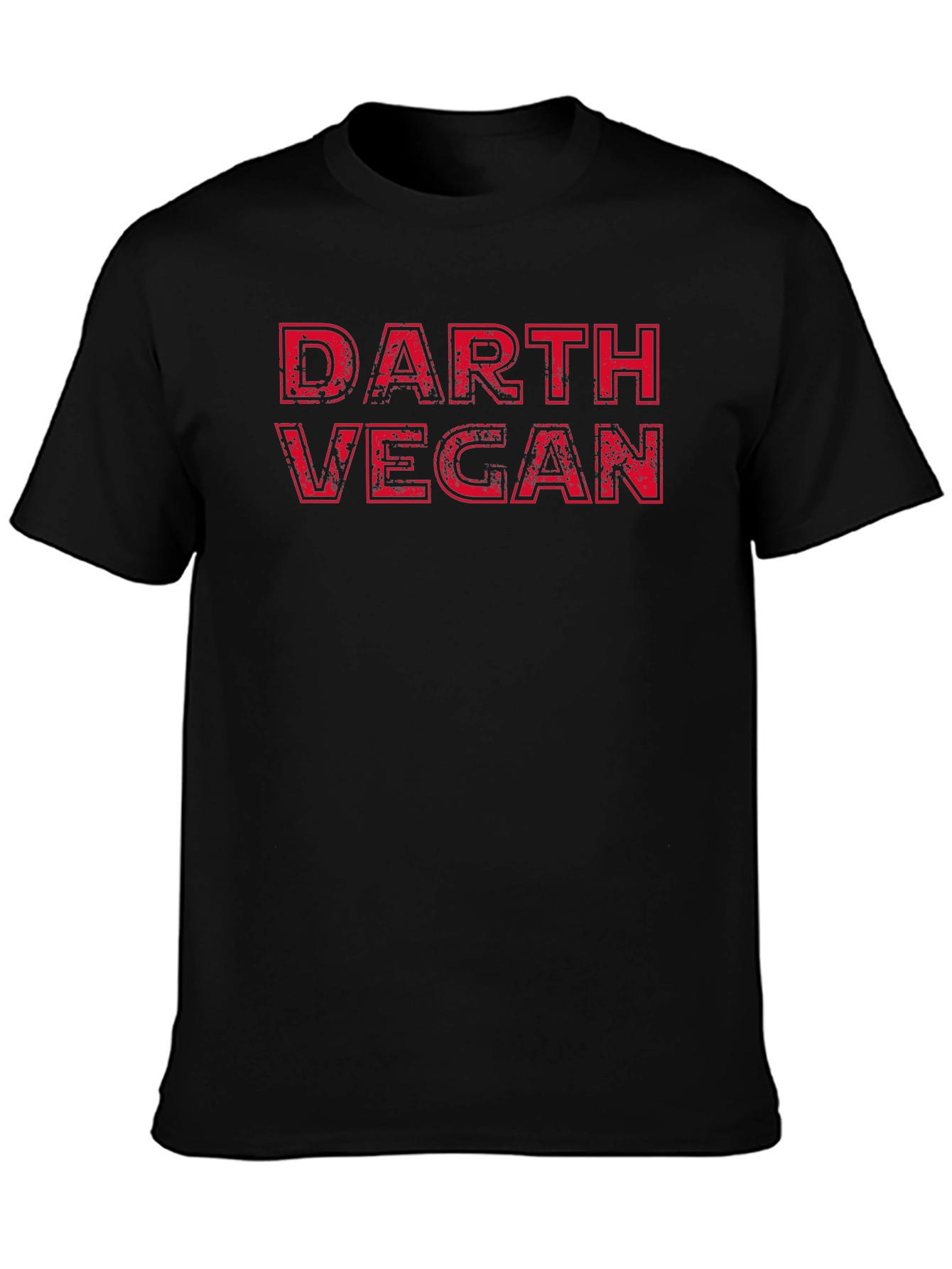Black Darth Vegan T-Shirt - Funny Star Wars Parody Tee view 3