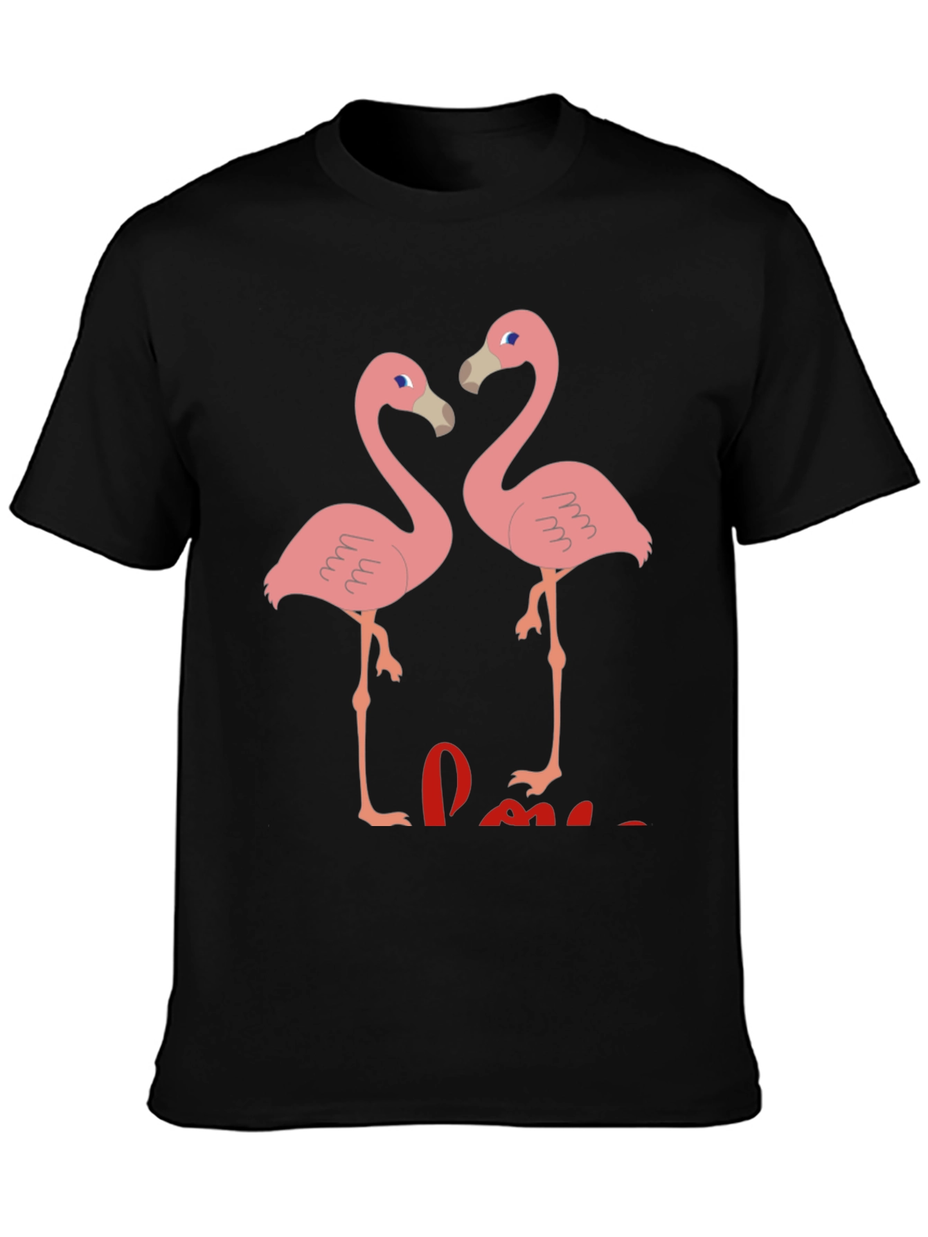 Black Flamingo Love T-Shirt view 3