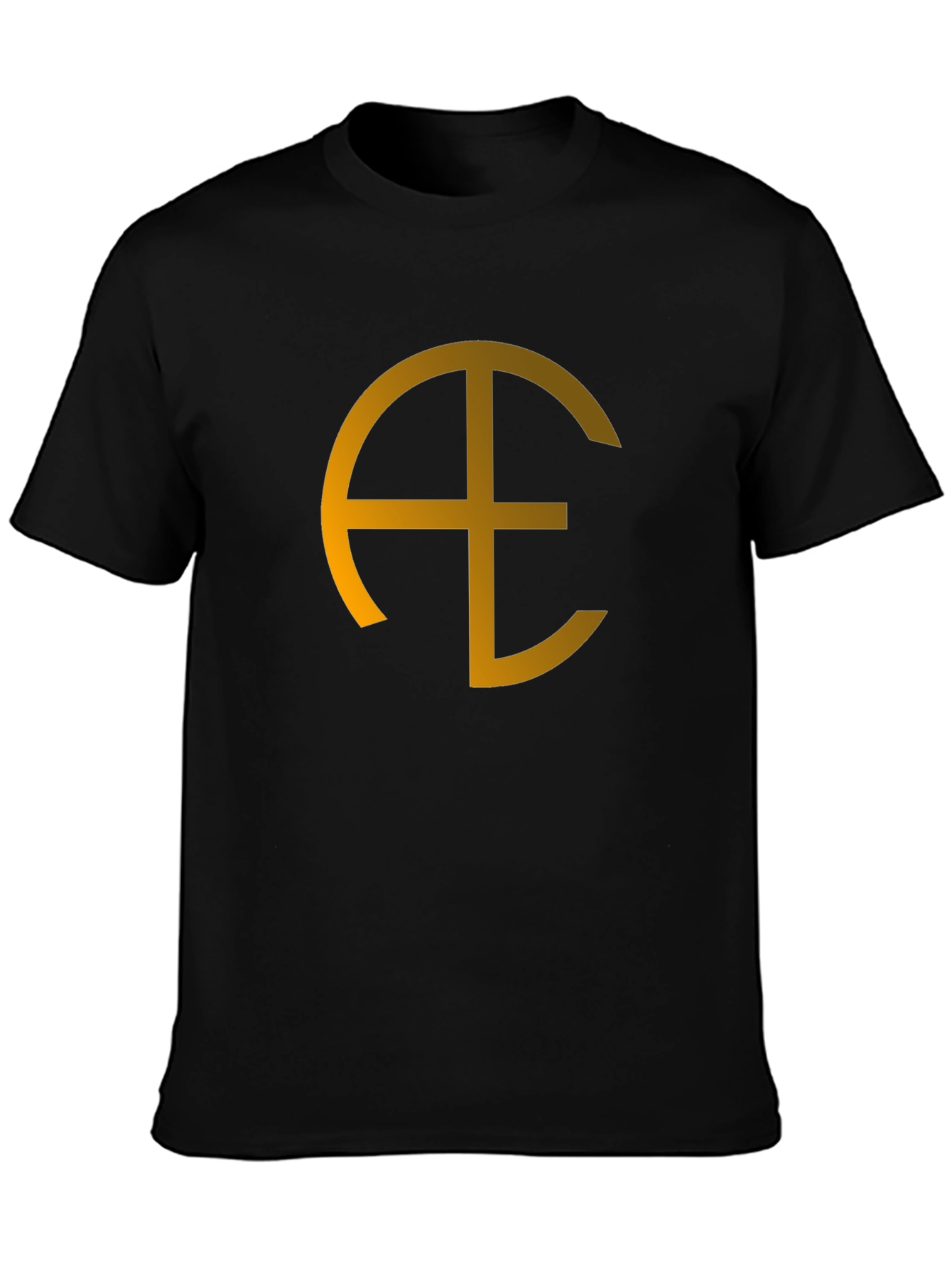 Black Geometric Symbol Graphic Black Tee view 3