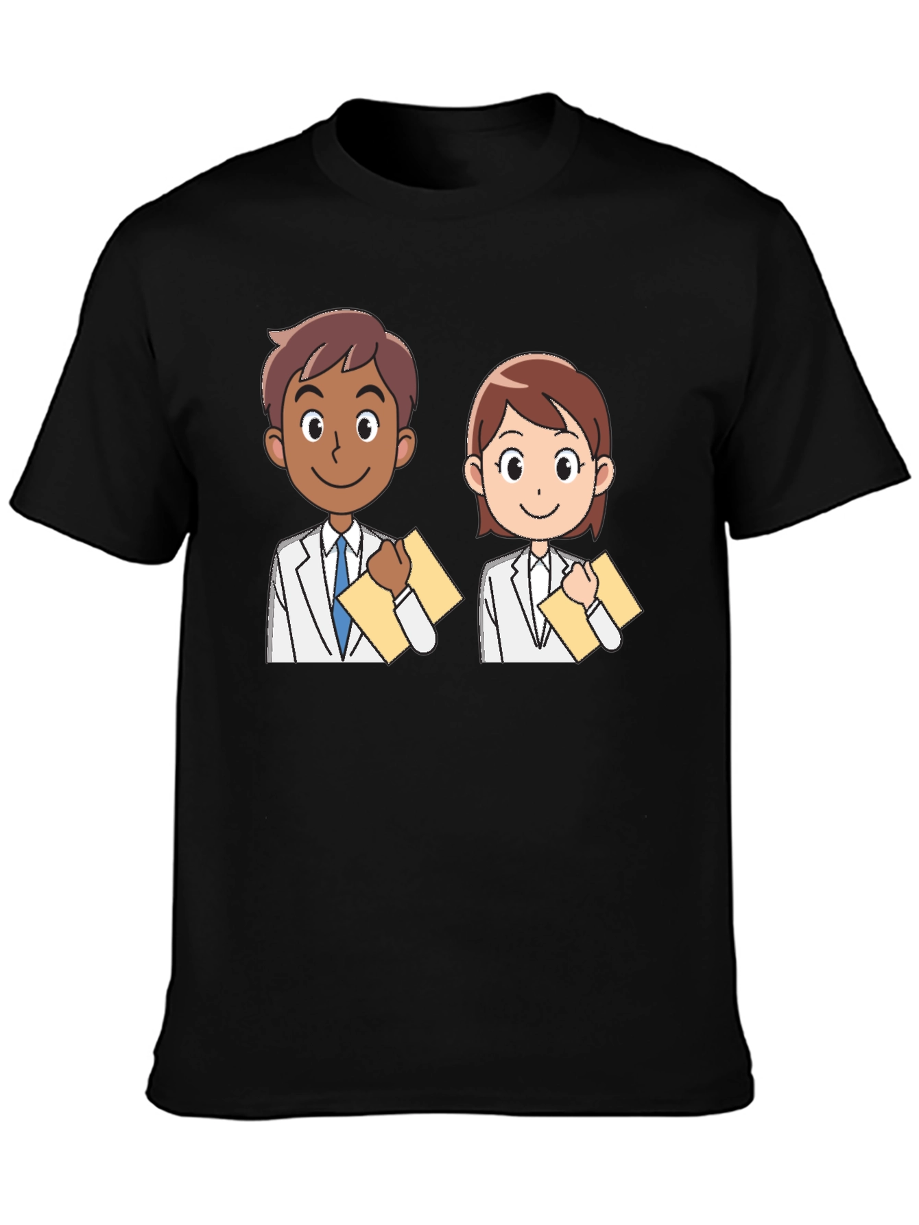 Black Cartoon Doctor T-Shirt view 3