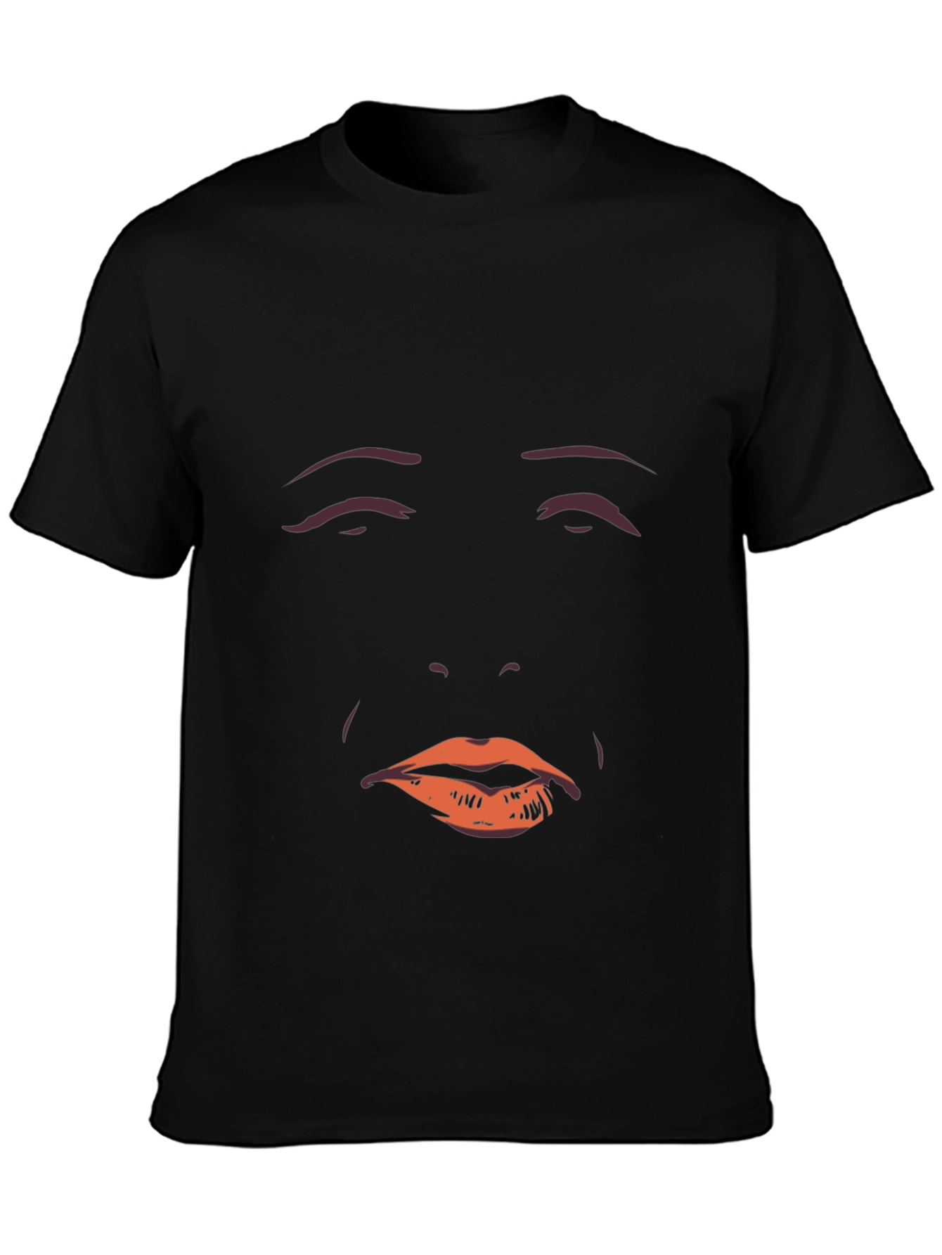 Black Mysterious Face Graphic Tee - Unisex Soft Cotton T-Shirt view 3