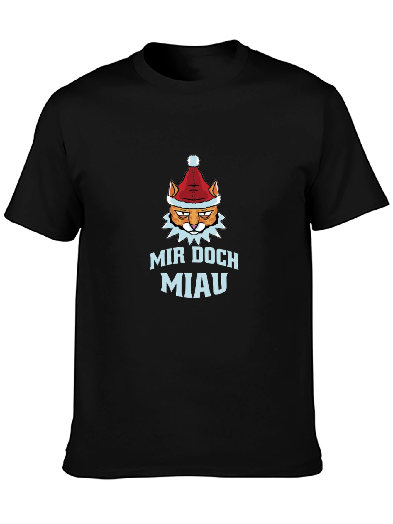Black Mir Doch Miau Cat T-Shirt view 3