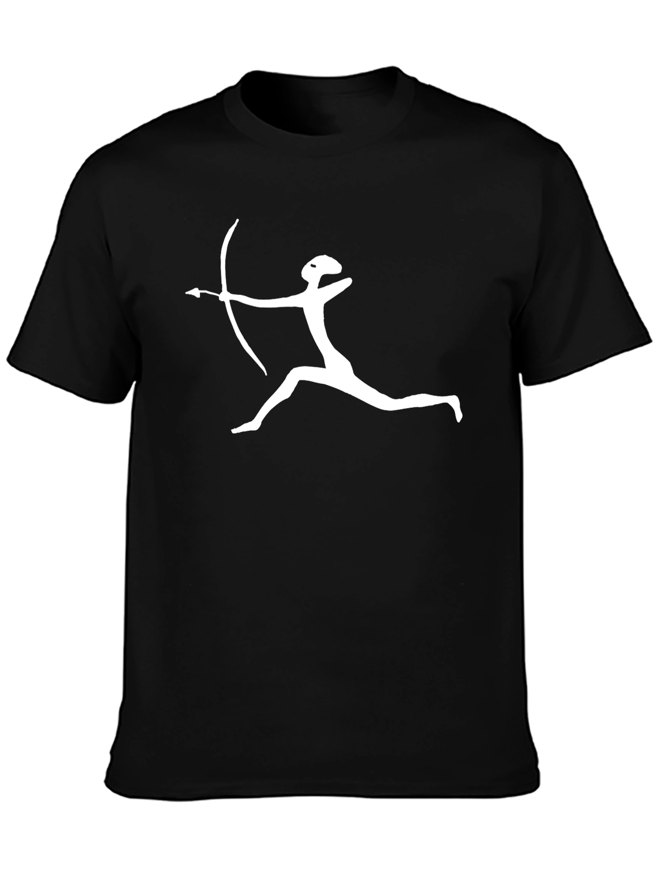 Black Archer Graphic Tee - Black Cotton T-Shirt view 3
