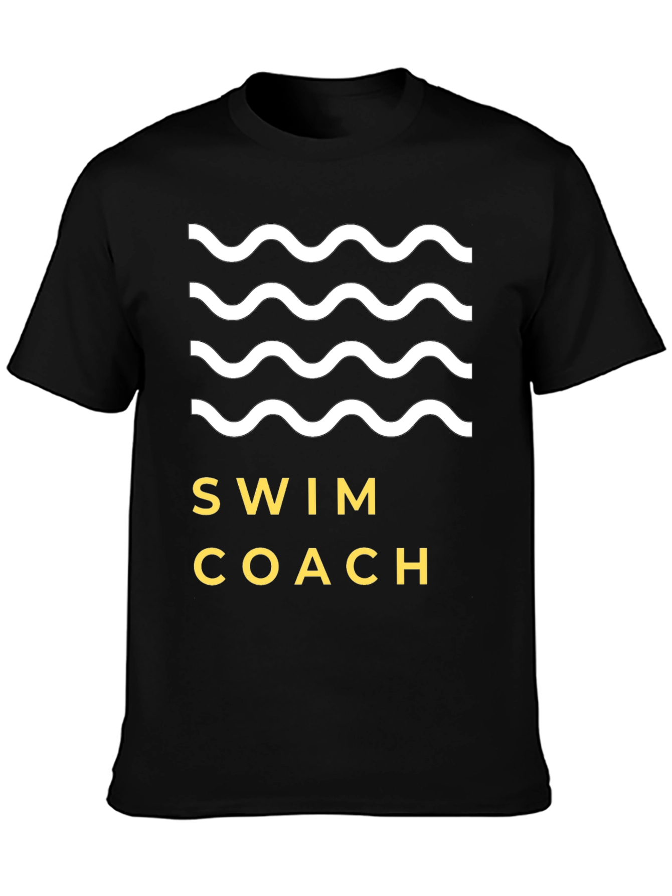 Swim Coach T-Shirt - Wavy Graphic Tee - 3