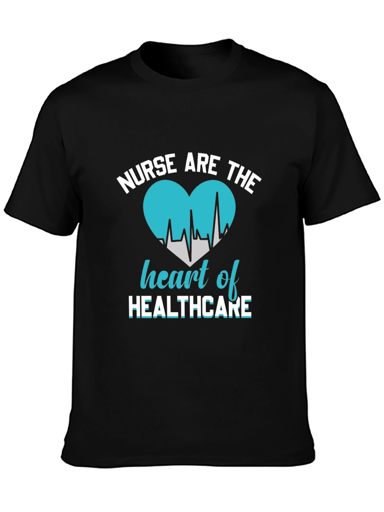 Black Nurse Are The Heart Of Healthcare T-Shirt view 3