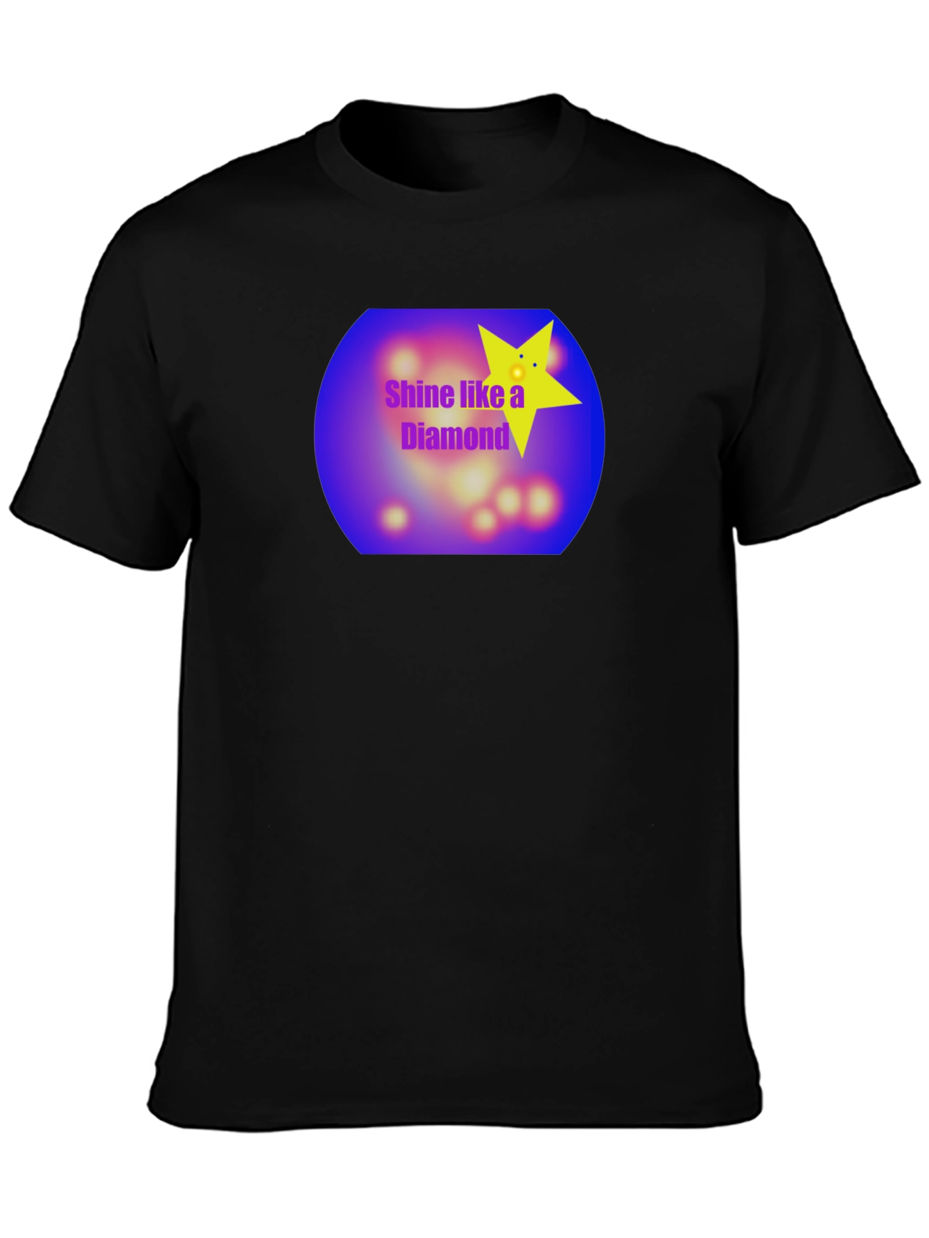 Black Shine Like a Diamond Black T-Shirt view 3