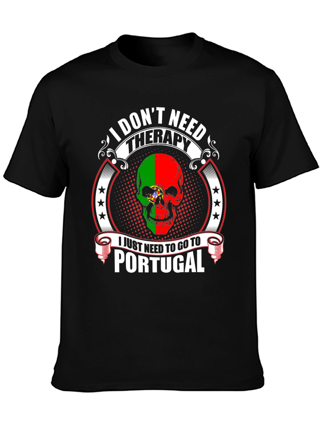 Portugal Skull T-Shirt - Therapy Alternative Tee - 3