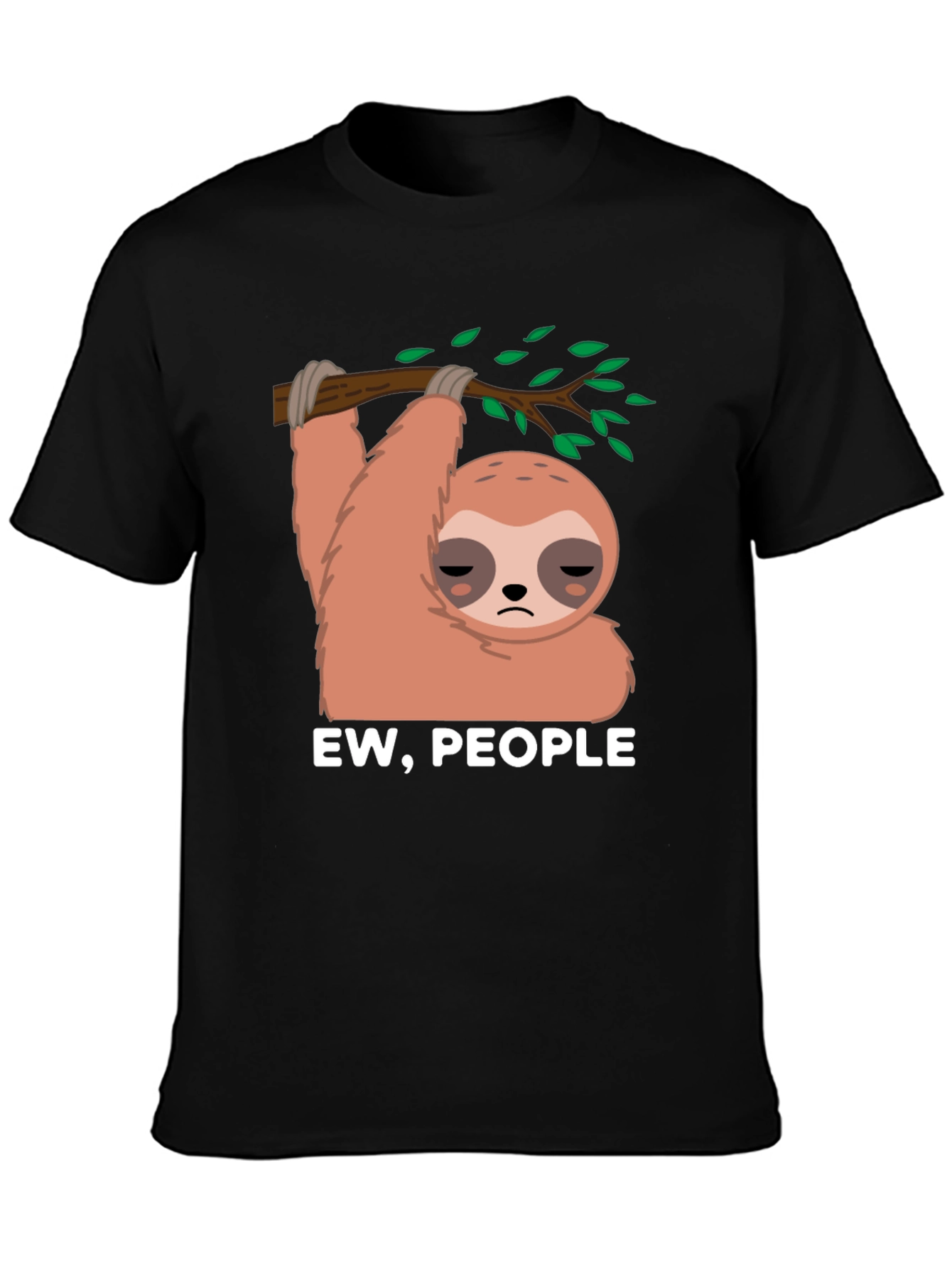 Black Ew, People Sloth Graphic Tee view 3