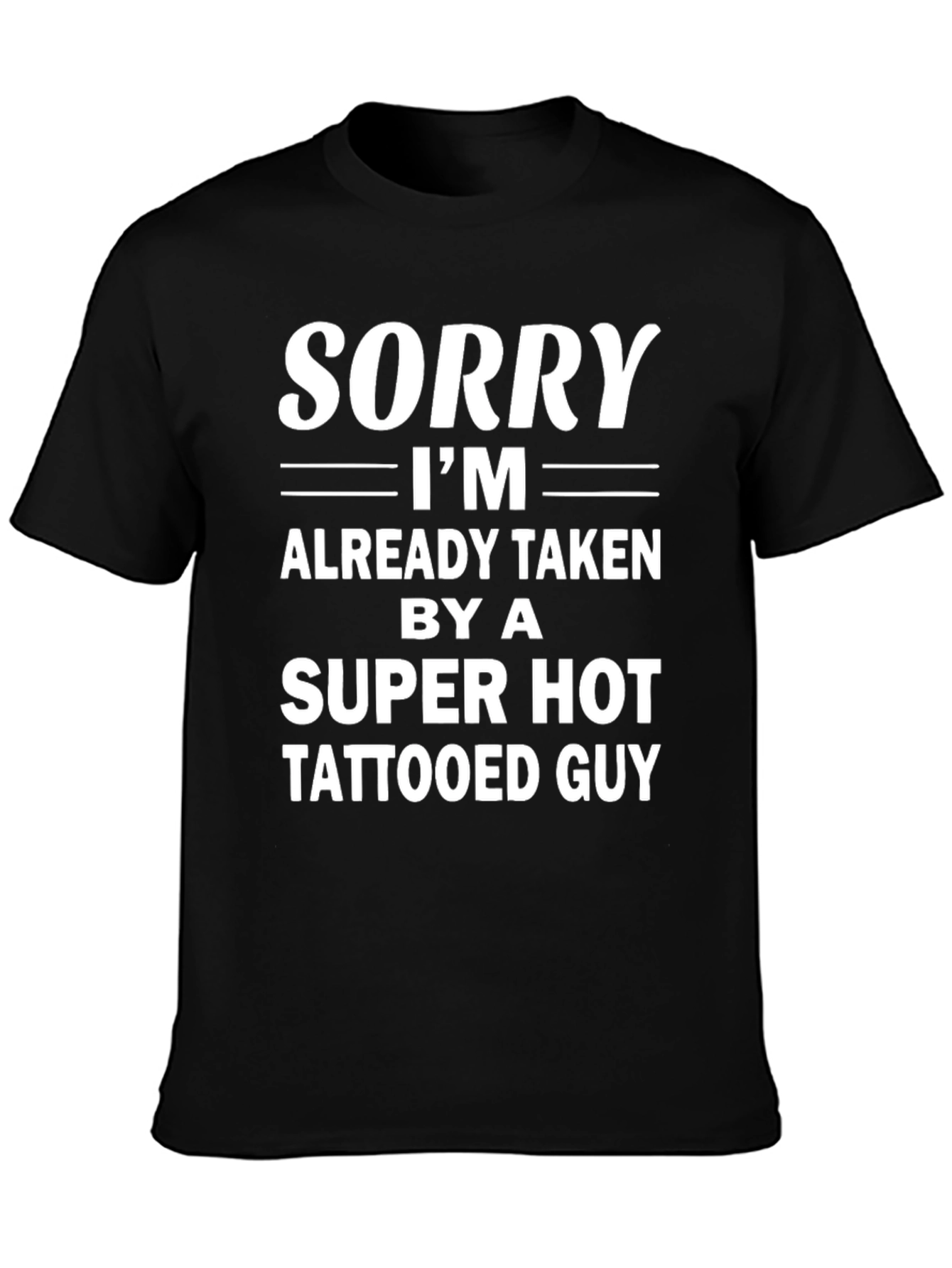 Black Funny Tattooed Guy T-Shirt view 3